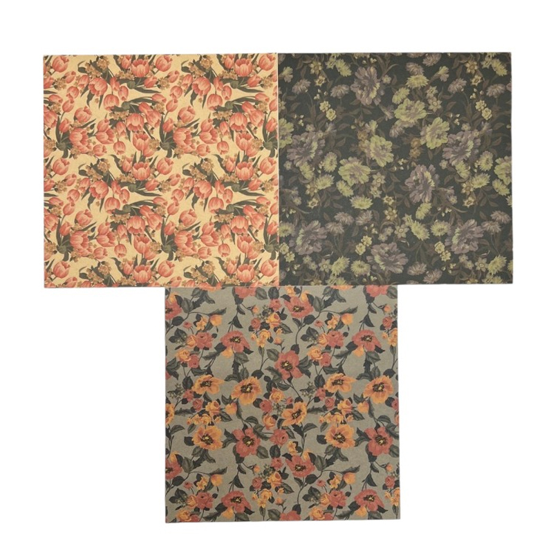 折紙玩具/牛皮紙 復古圖案 15入