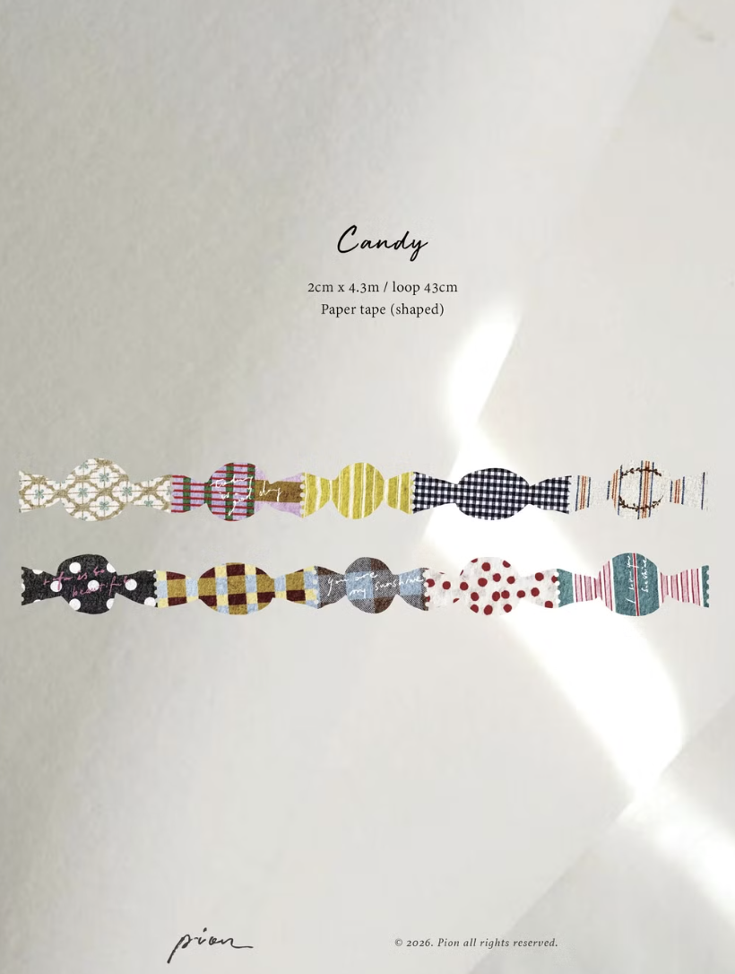 Pion | Candy 割型和紙膠帶