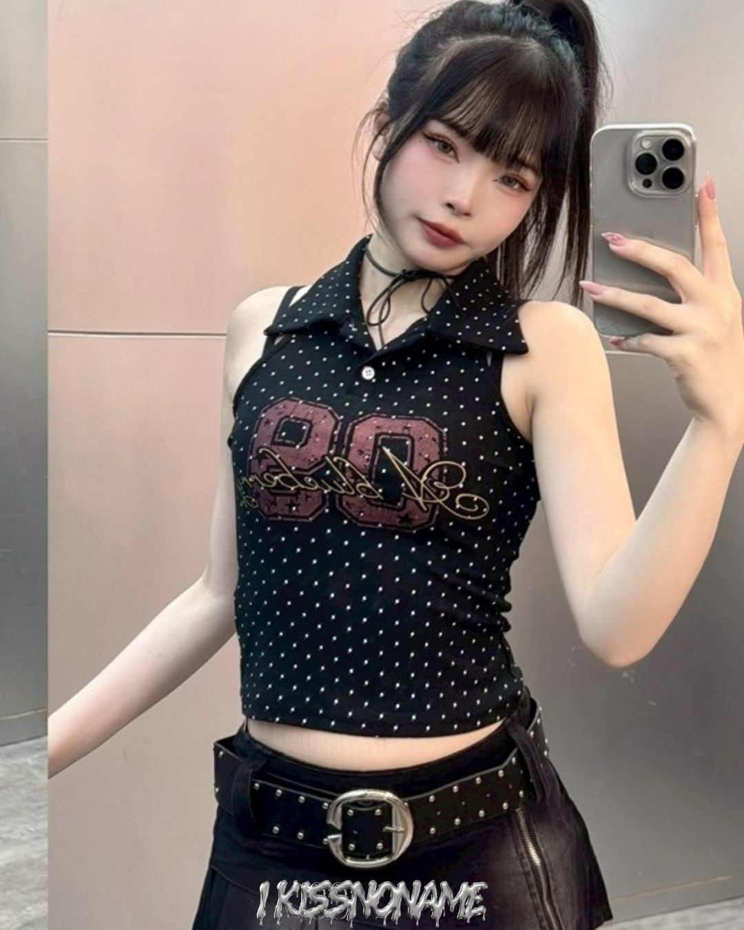 波點背心衫