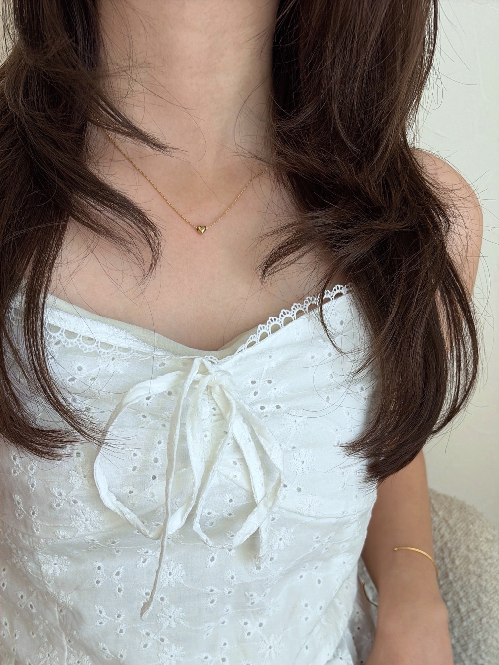 SS magnet heart bead necklace
