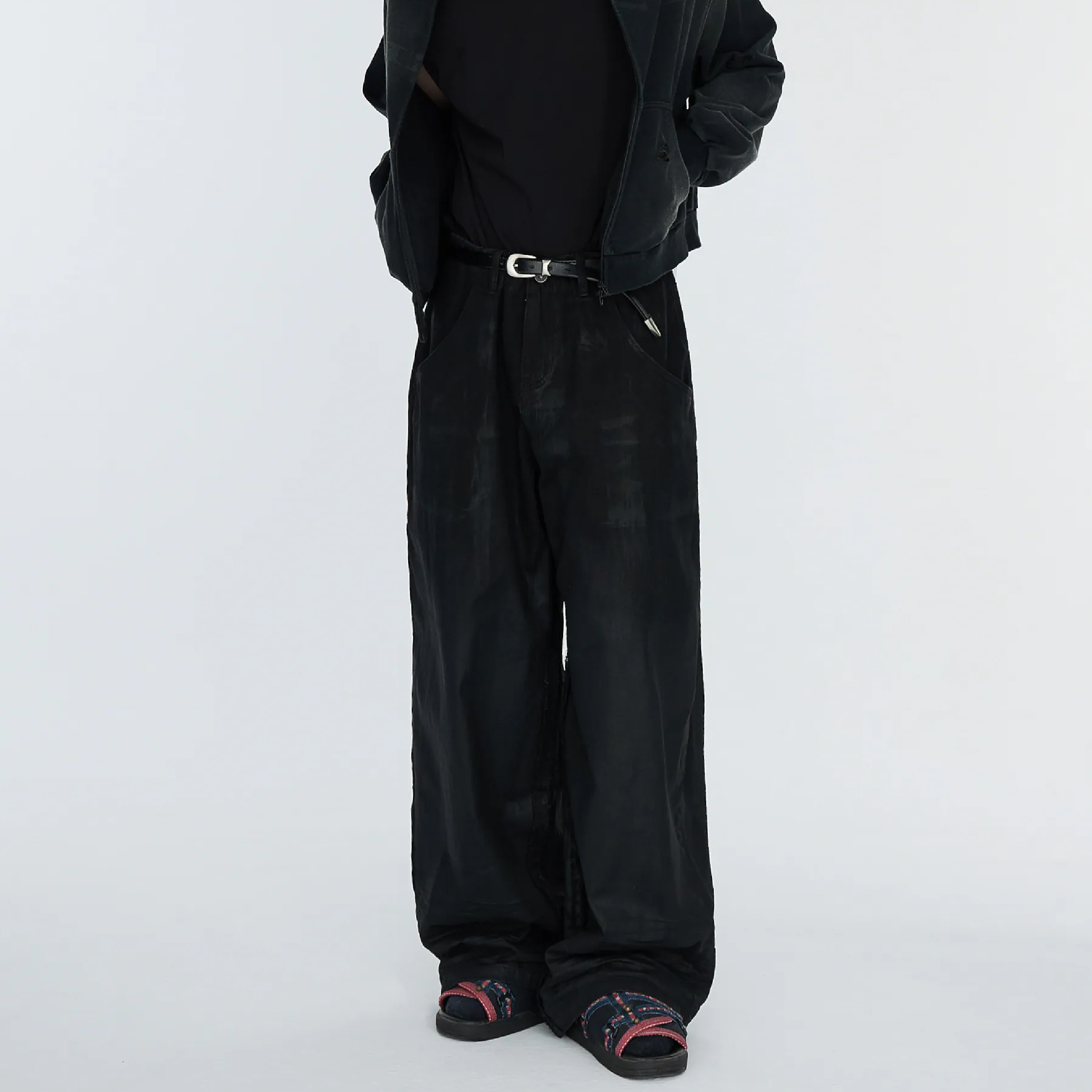 pip Waxed Wide Trouser