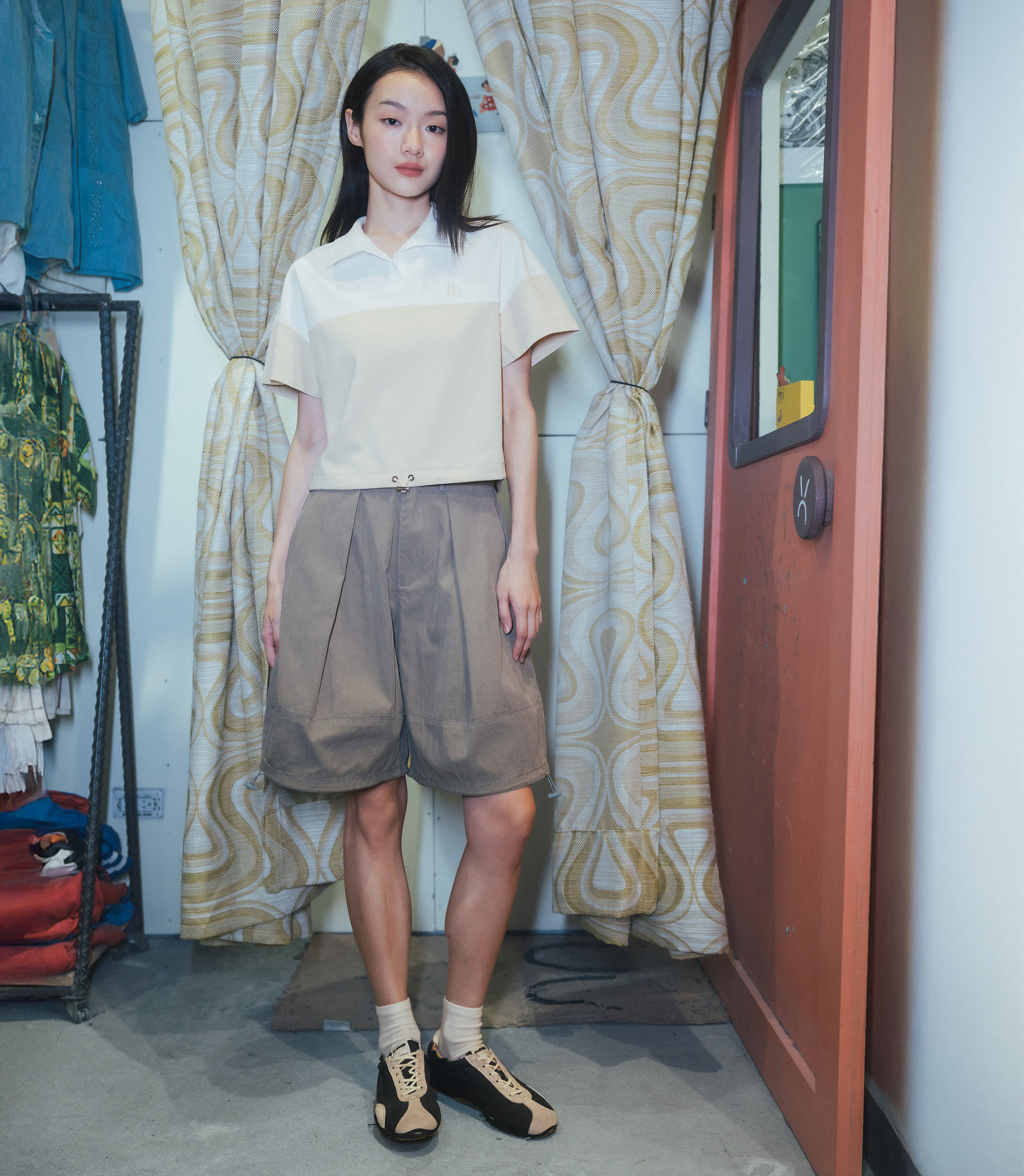 Radiantsphere 女款 撞色抽繩POLO衫