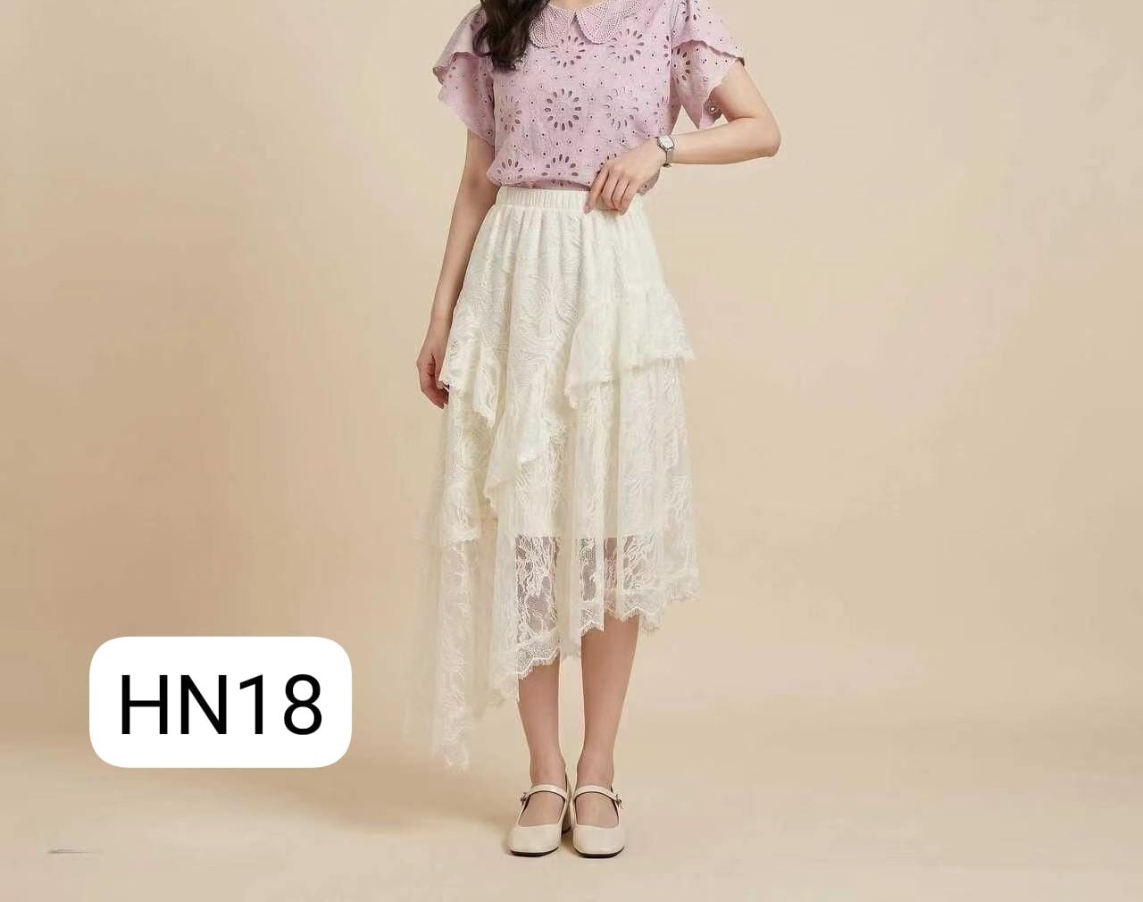 HN18   高質LACE橡根裙  腰26-42   長22-27 $429