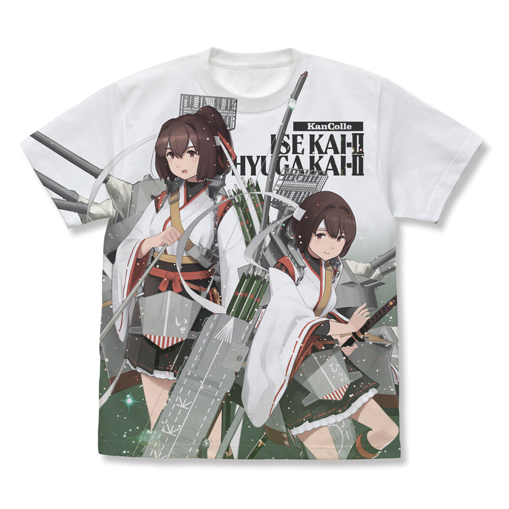 日向改二&伊勢改二 ﾌﾙｸﾞﾗﾌｨｯｸTｼｬﾂ/WHITE COSPA 072726