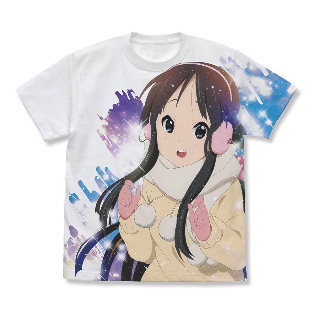 秋山澪 ﾌﾙｸﾞﾗﾌｨｯｸTｼｬﾂ Sparkle Snow Ver./WHITE COSPA 072726