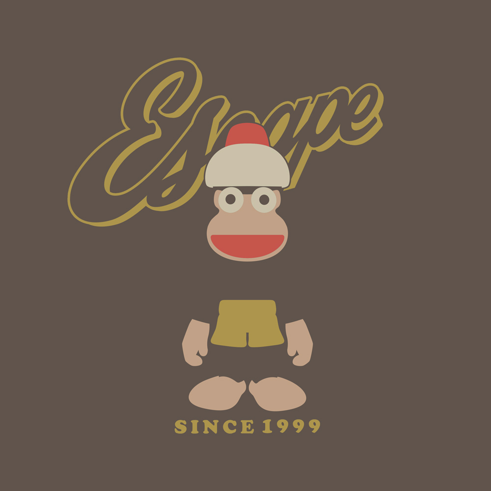 ﾋﾟﾎﾟｻﾙ ESCAPE Tｼｬﾂ/CHARCOAL COSPA 072726