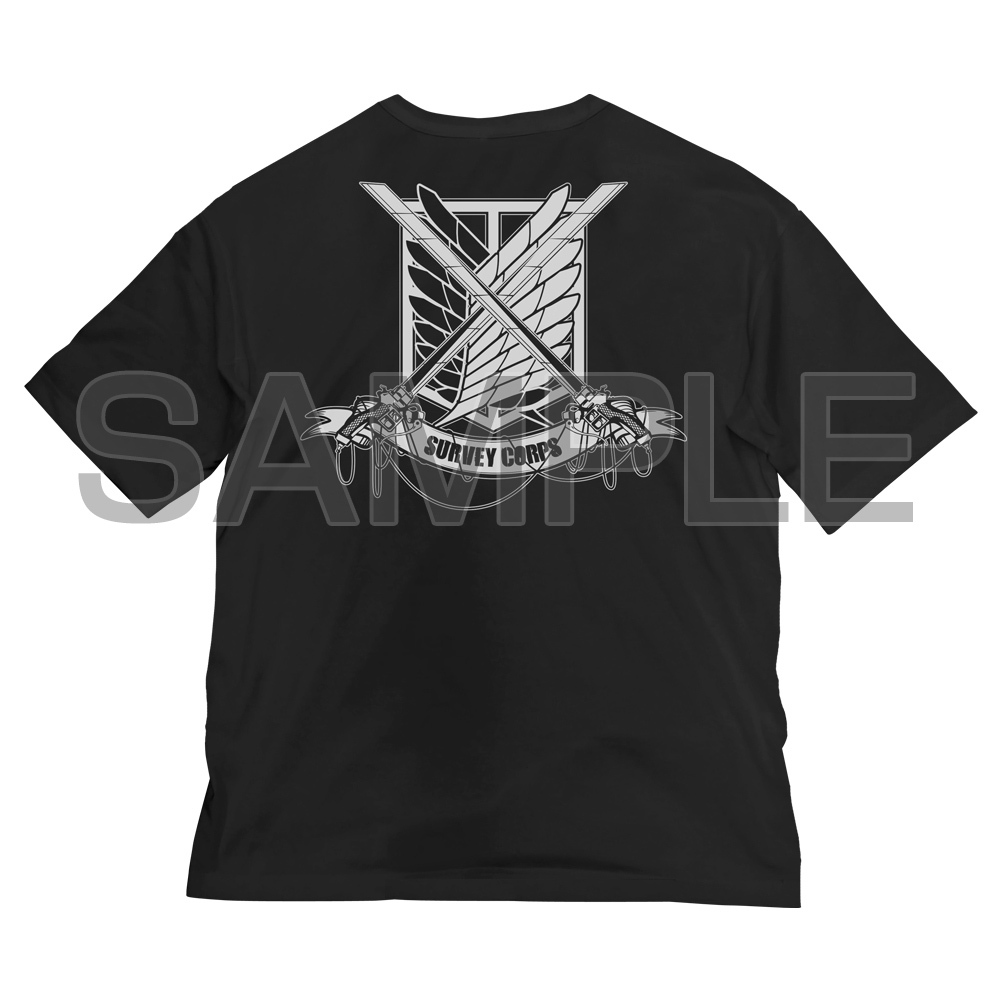調査兵団 ﾋﾞｯｸﾞｼﾙｴｯﾄTｼｬﾂ/BLACK COSPA 072726
