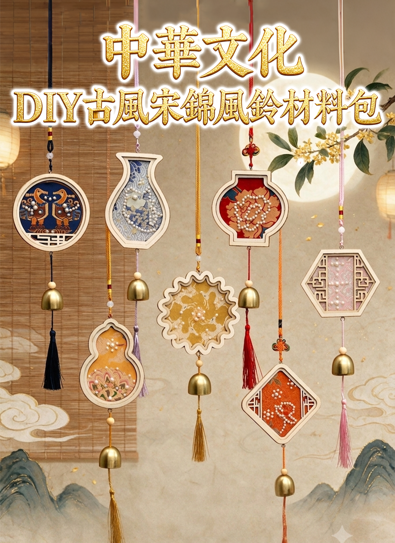 中華文化 DIY古風宋錦風鈴材料包 CH2601