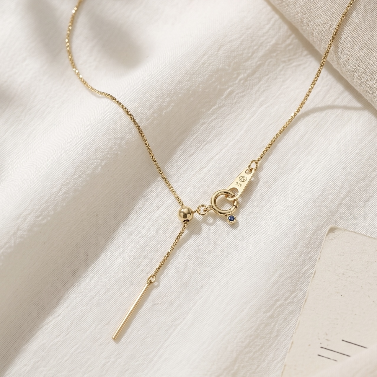 18k Gold Adjustable necklace (0.9mm)