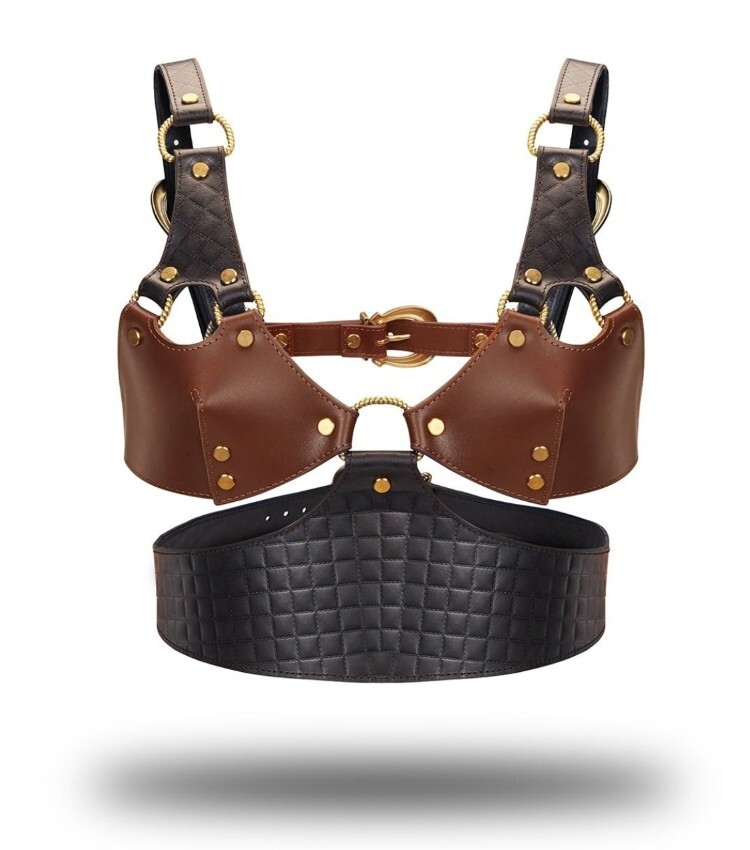 Liebe Seele The Equestrian 御馬皇家 胸甲 法式胸罩 sm馬甲 真皮SM道具 高級sm道具