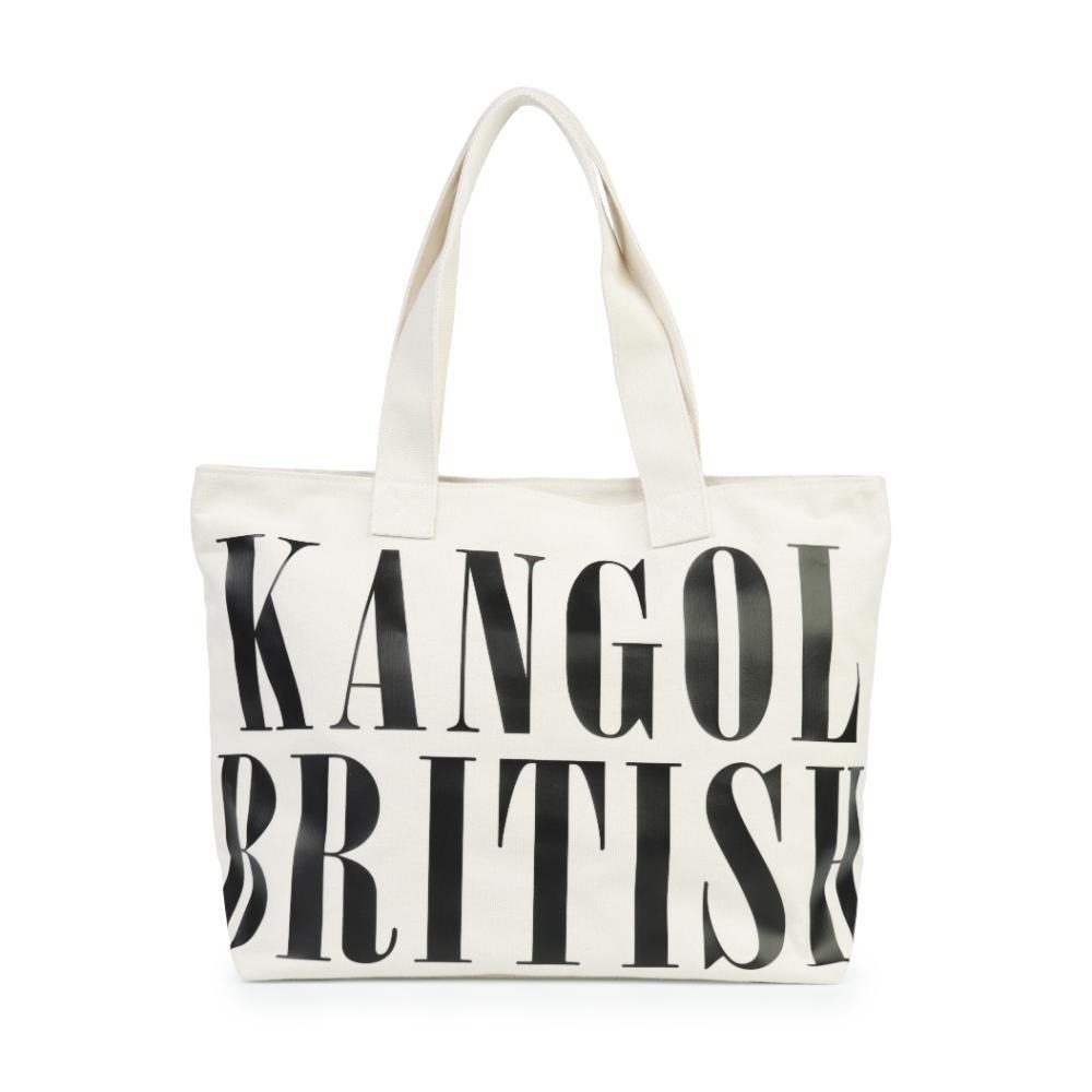 【KANGOL】純棉帆布托特包｜大容量收納．手提肩背｜2色-65551706