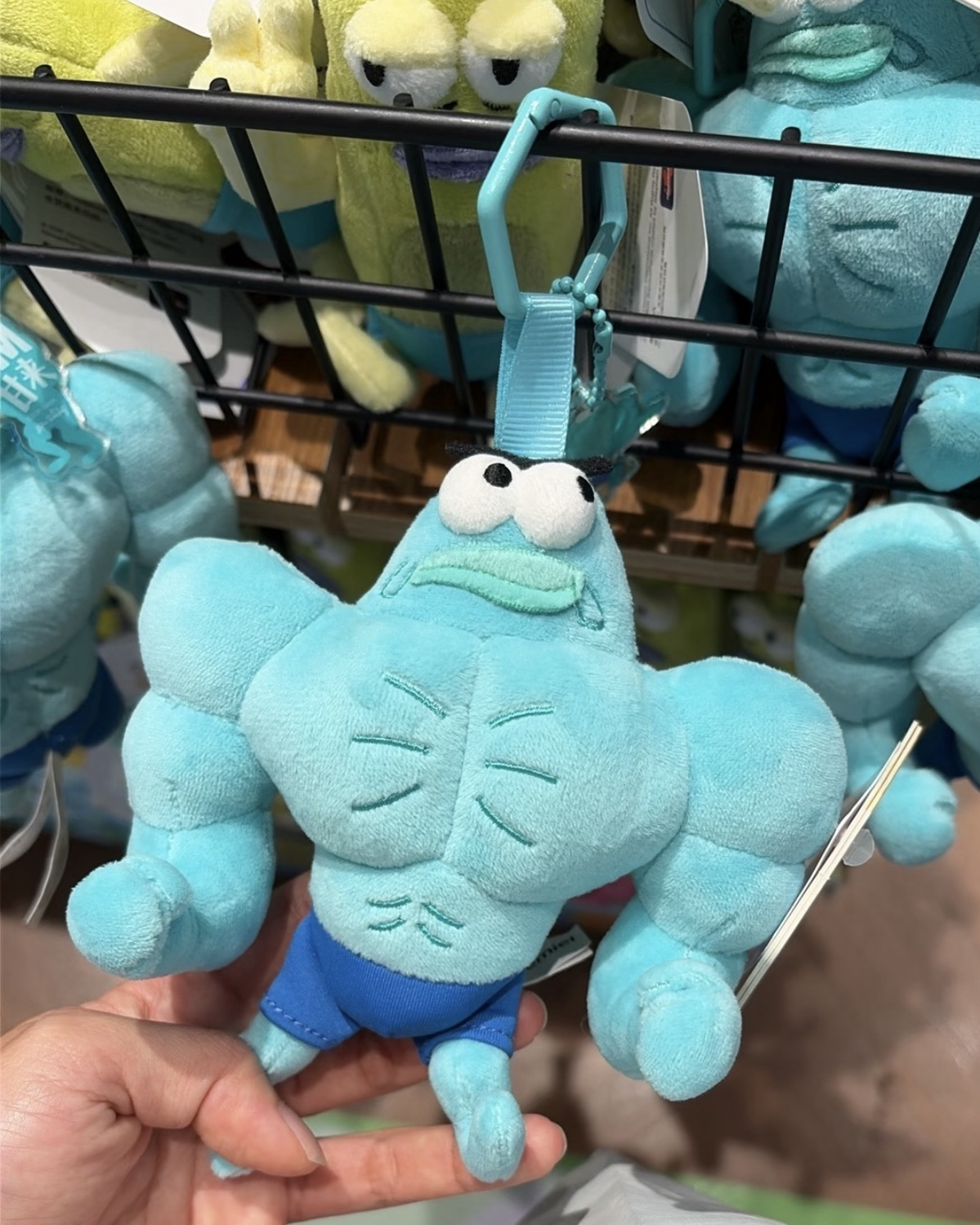 <正版授權>海綿寶寶 比奇堡 肌肉路人魚 苦GYM甘來 毛絨吊飾 掛件