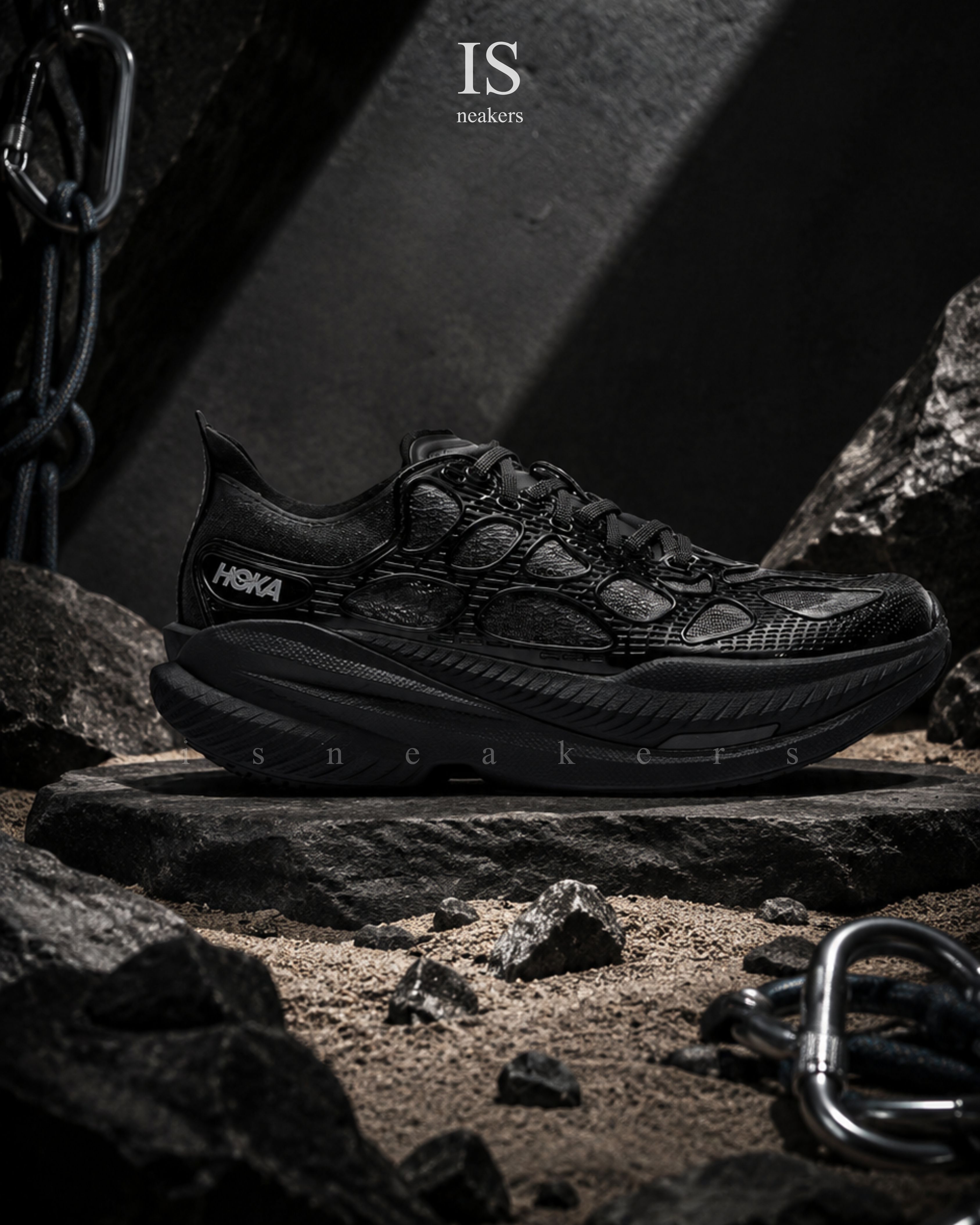 iSNEAKERS｜HOKA Mach X Caged "Black" 黑蟬翼 黑色 1168932-BMD