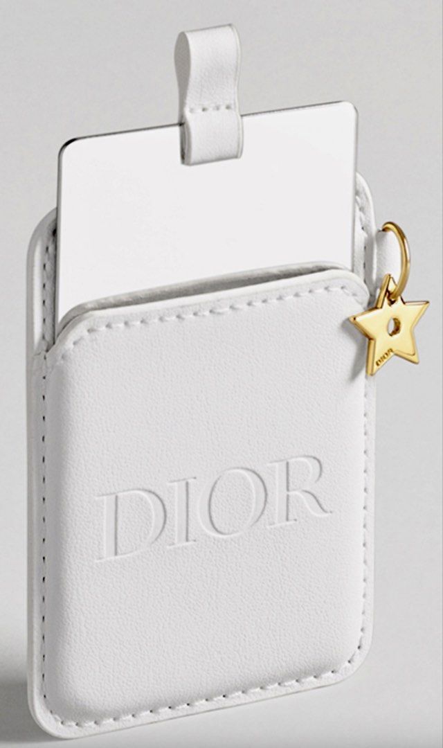Dior滿額贈品白色壓印logo卡套連鏡