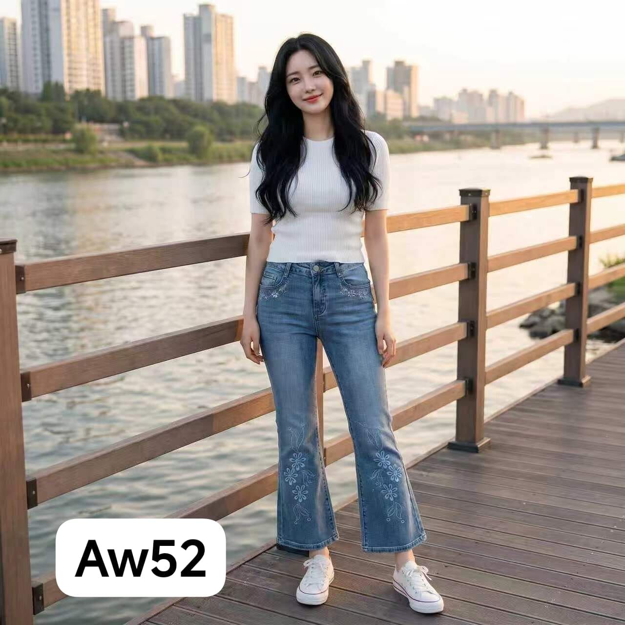 AW52   韓國閃石褲   腰S26 M28 L30 XL32 長37 $499
