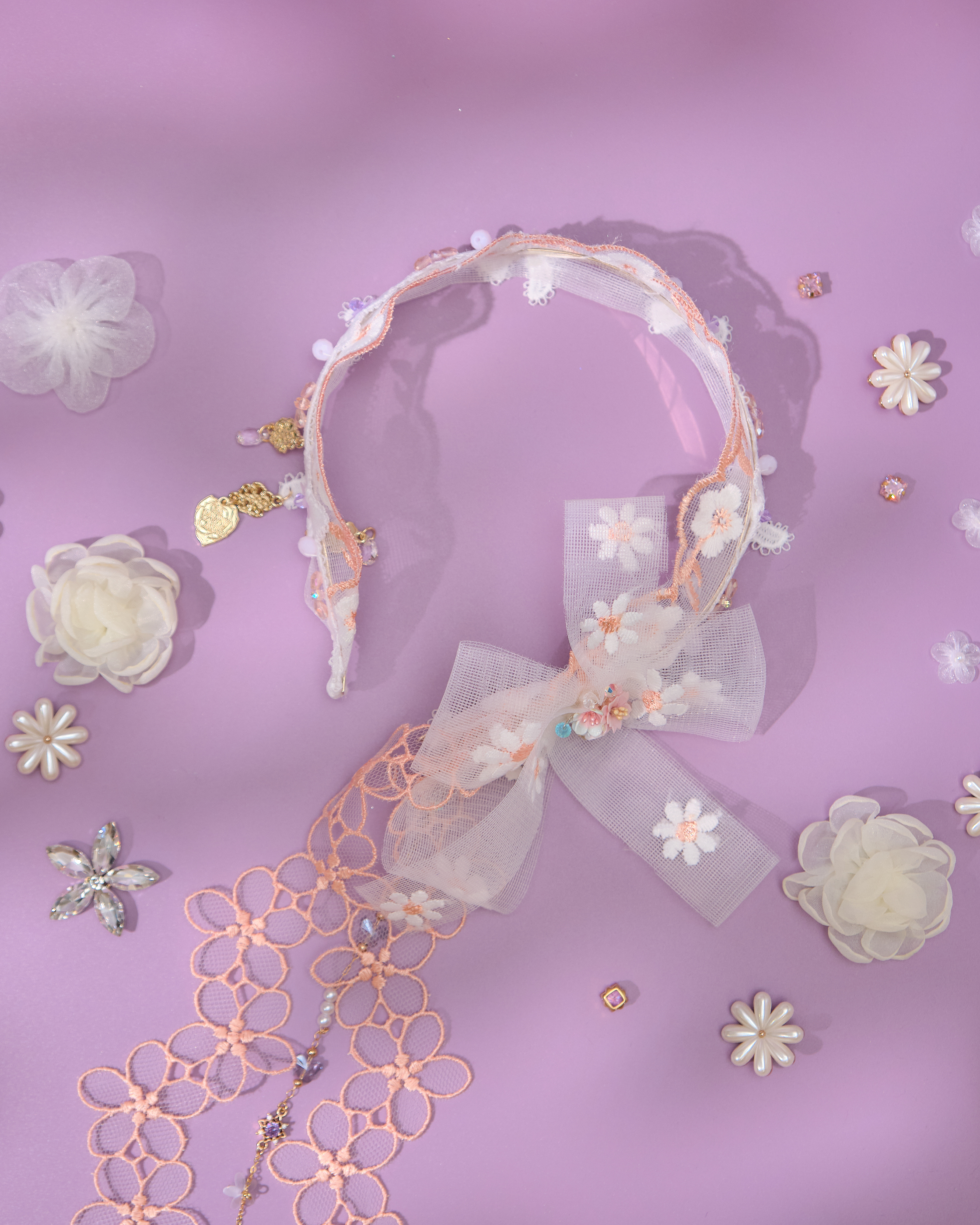 13816 Summer Ribbon Lace Hairband