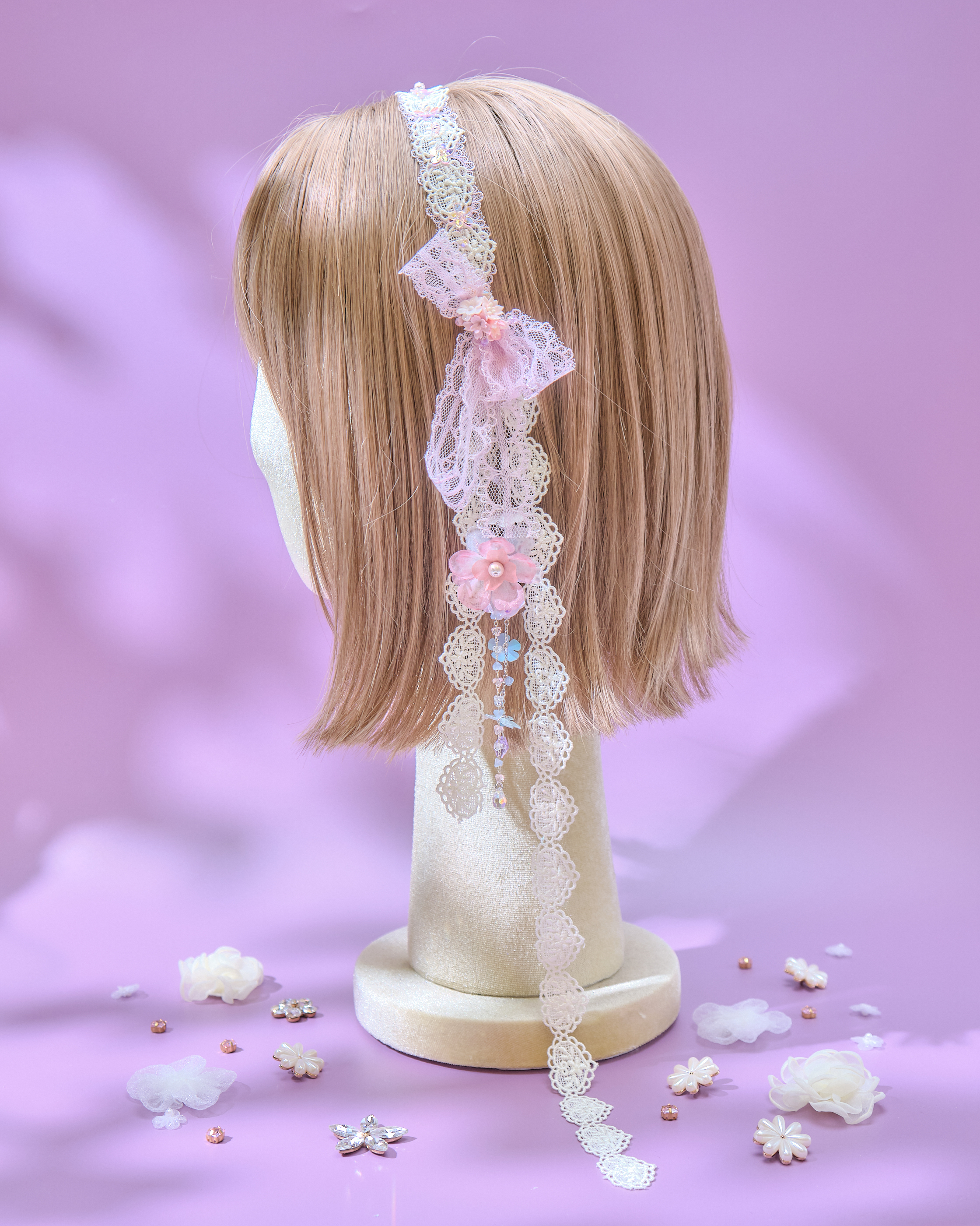13815 Summer Ribbon Lace Hairband