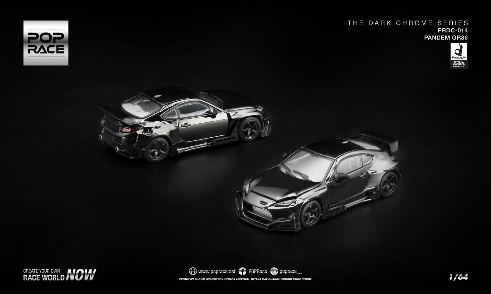 預訂PreOrder- Poprace PANDEM GR 86 DARK CHROME   PRDC014