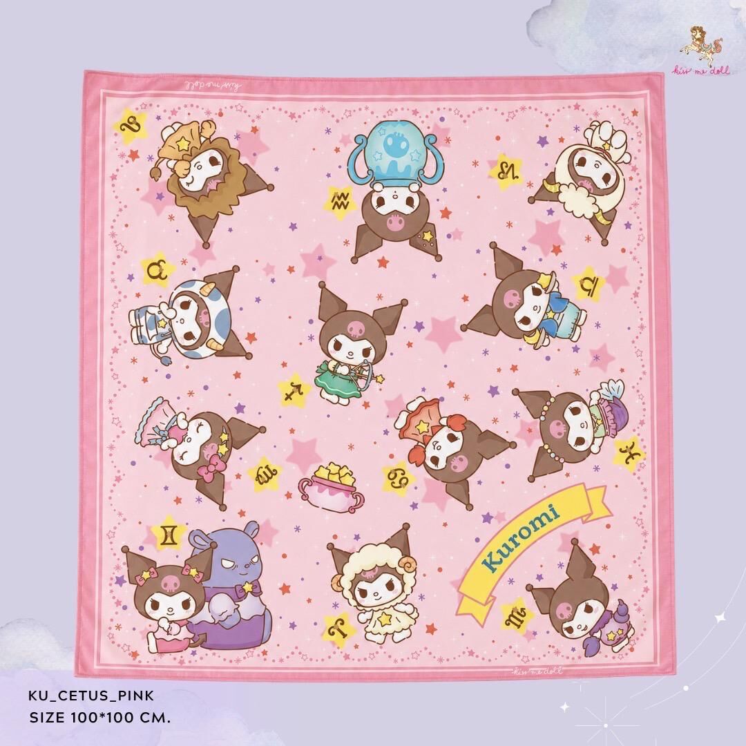 泰國Kiss Me Doll 聯乘Sanrio 十二星座系列方形絲巾