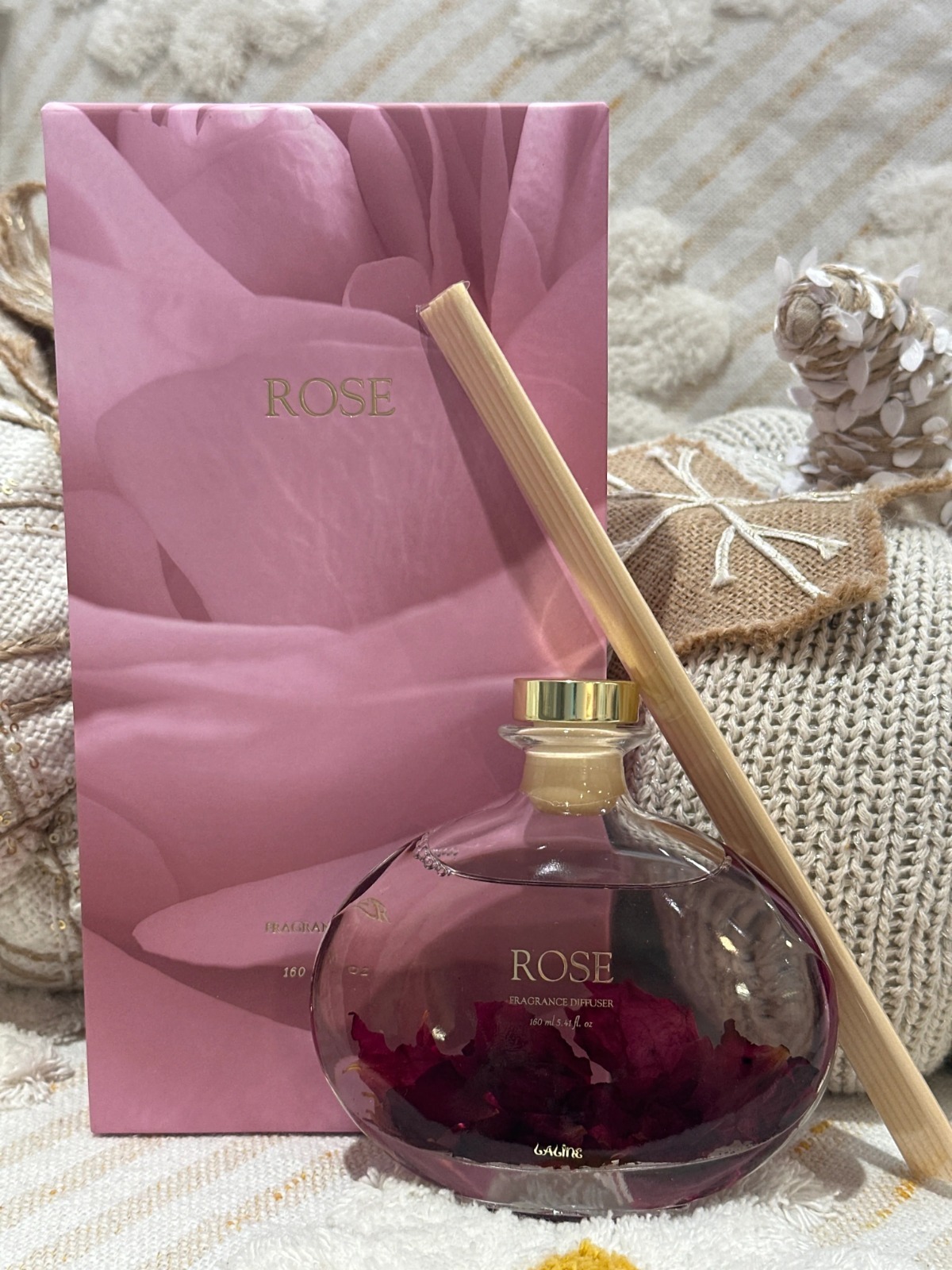 UF78 Laline 玫瑰擴香瓶(細) 160ml  Rose diffuser 160ml
