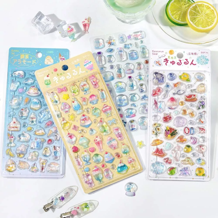 BGM きゅるるん 立體貼紙 夏季限定 (4款)