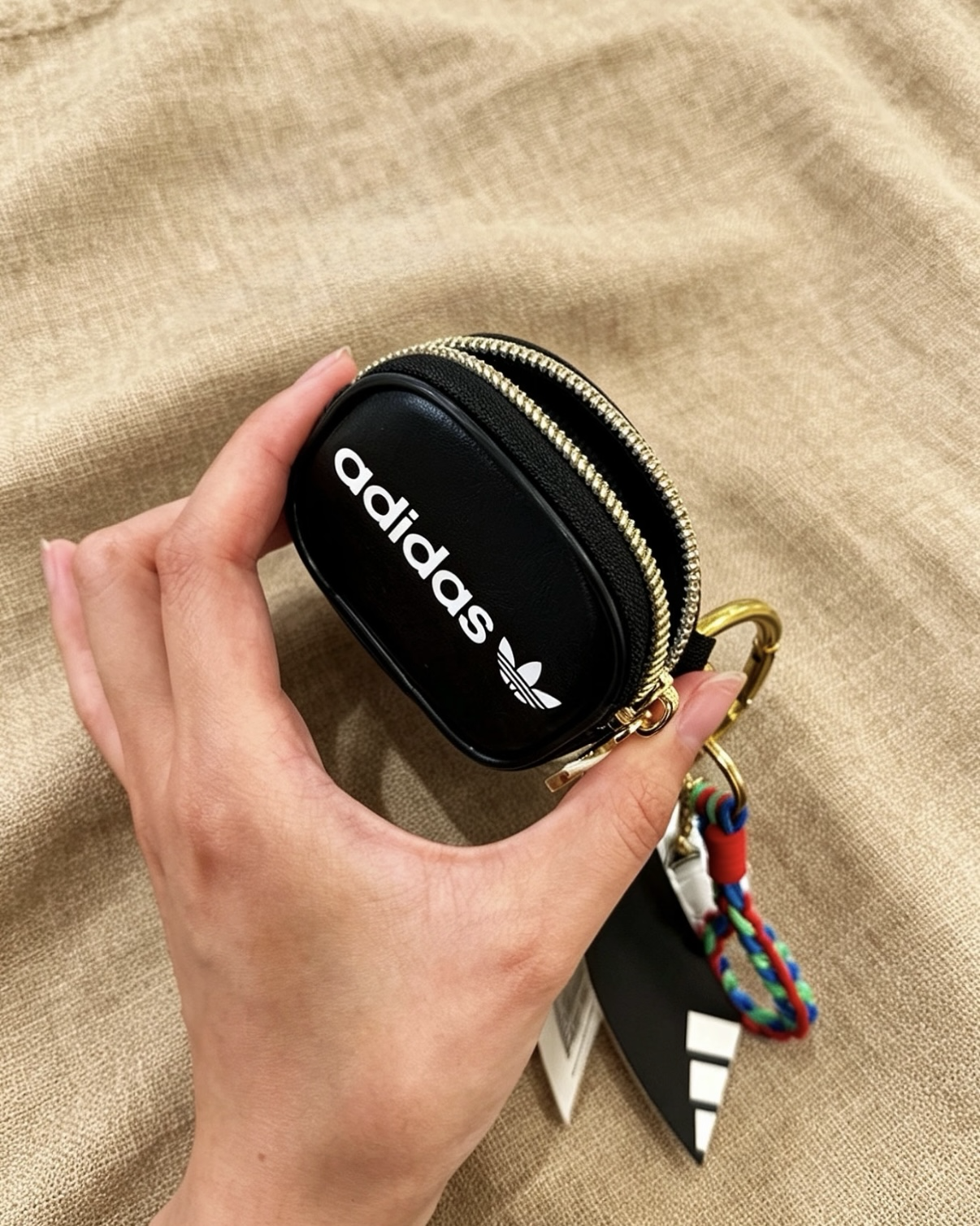 Adidas 世界盃足球 黑色 鑰匙圈 小包 吊飾