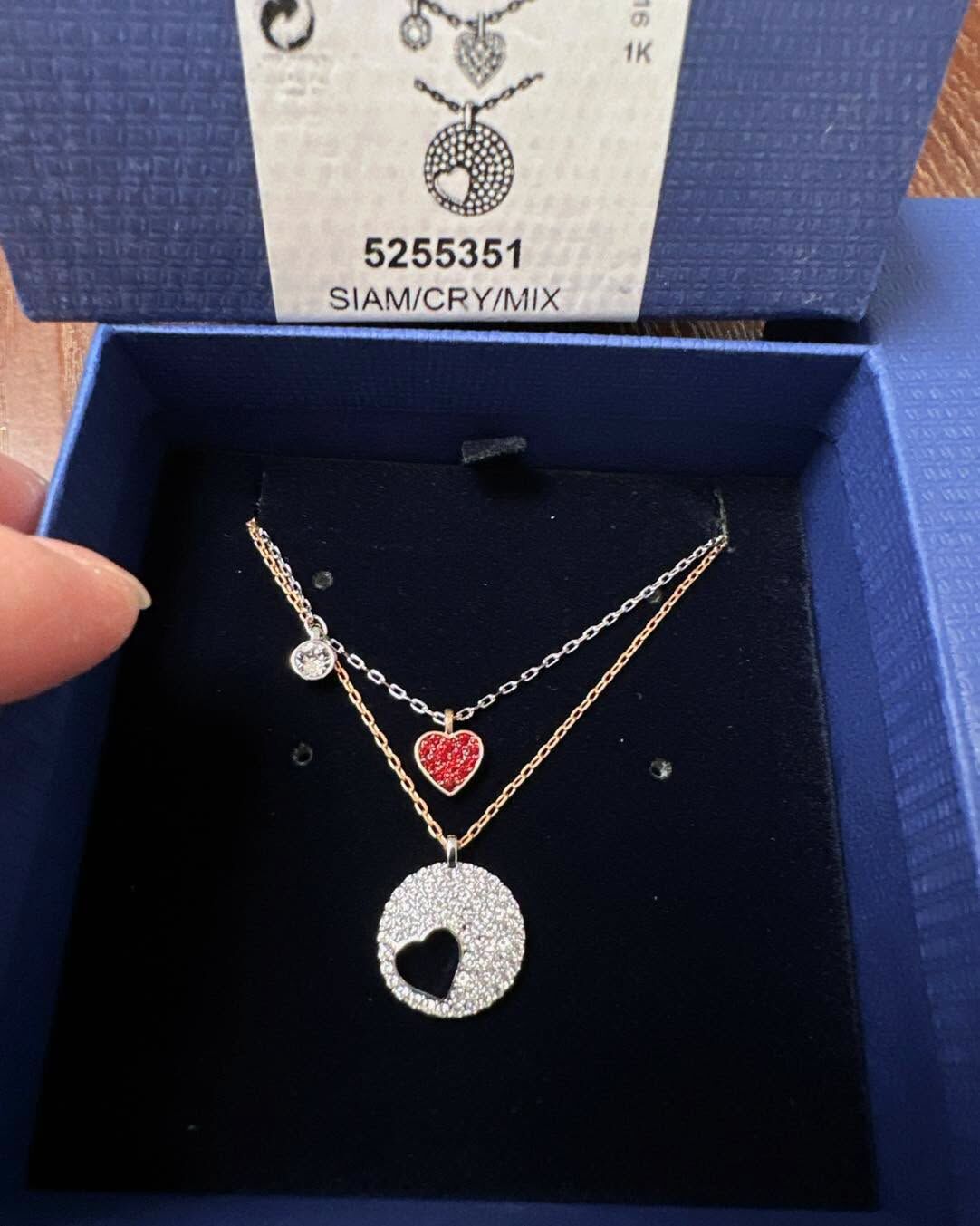 Swarovski 施華洛世奇 Ginger 雙層心形項鍊 型號：⁠5255351⁠