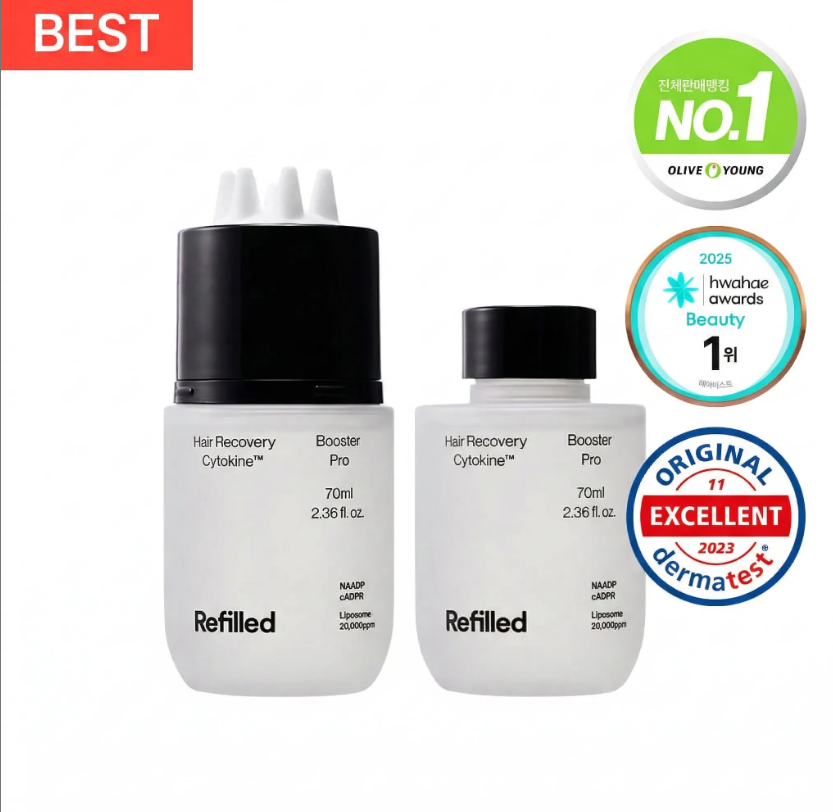 CJ001 Refilled Booster PRO 專業護理生髮水 *正裝70ml *2+ 補充裝70ml*2(買1送1套裝) EXP: 2029.03.18