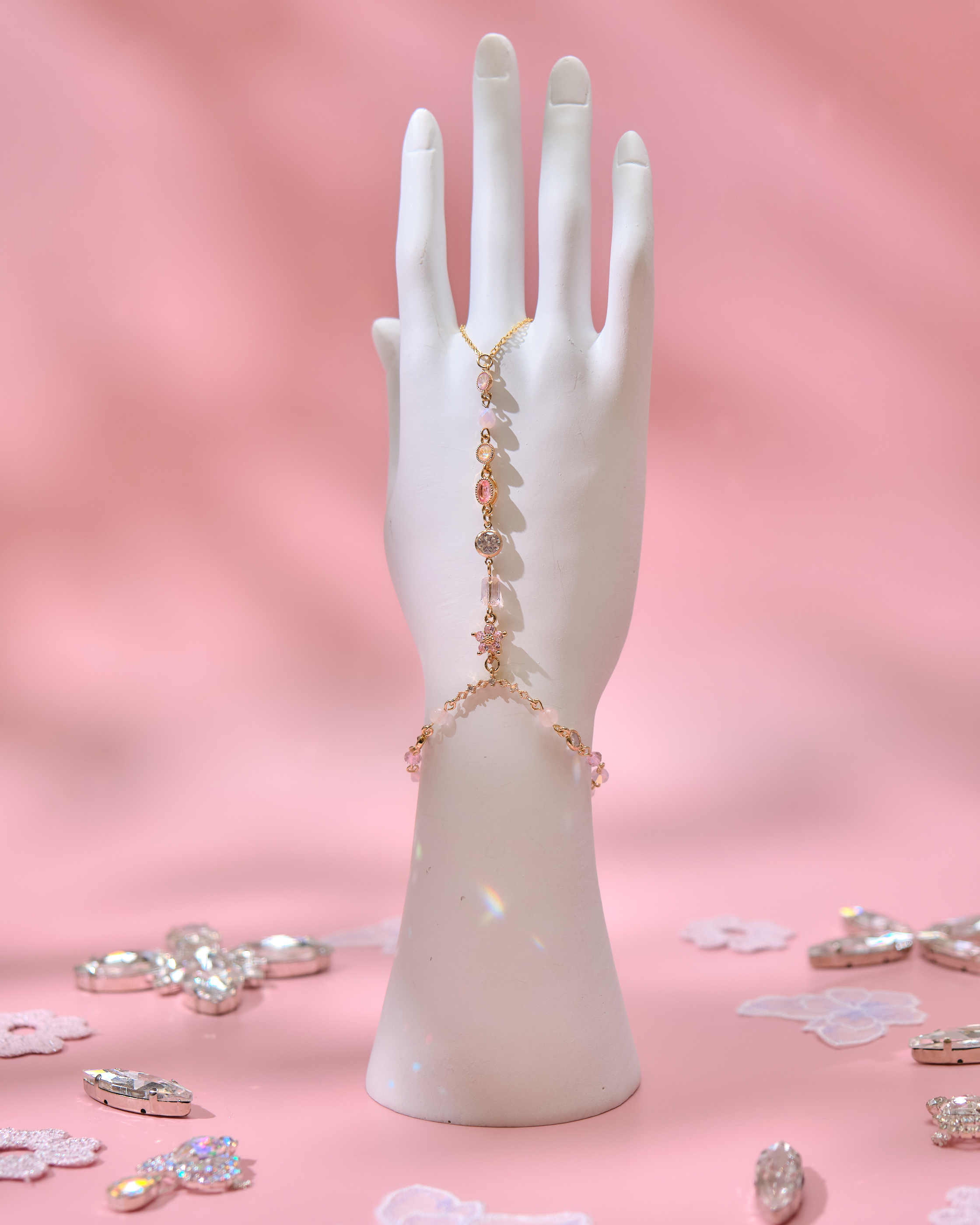 13796 Pastel Floral Drop Slave Bracelet