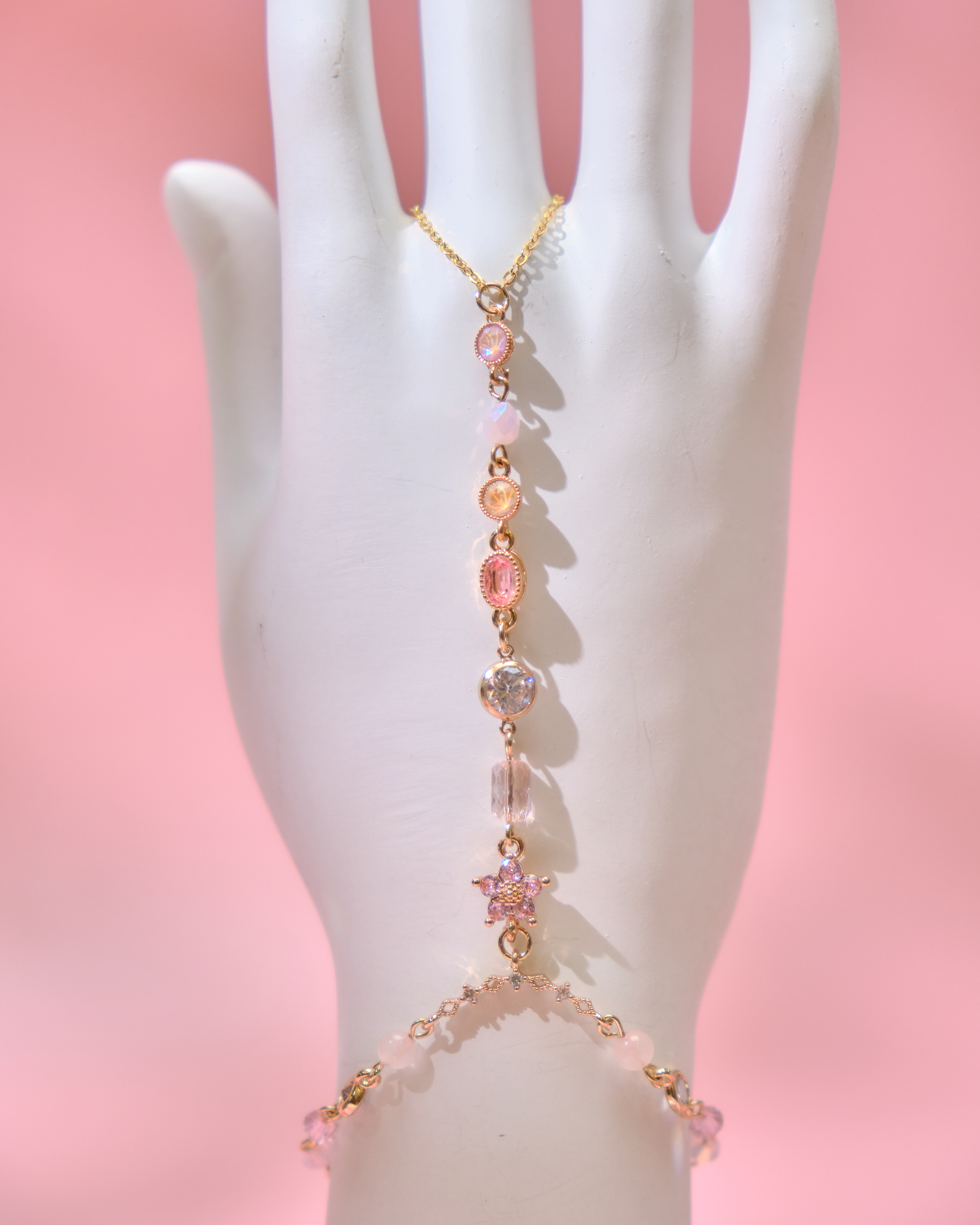 13796 Pastel Floral Drop Slave Bracelet