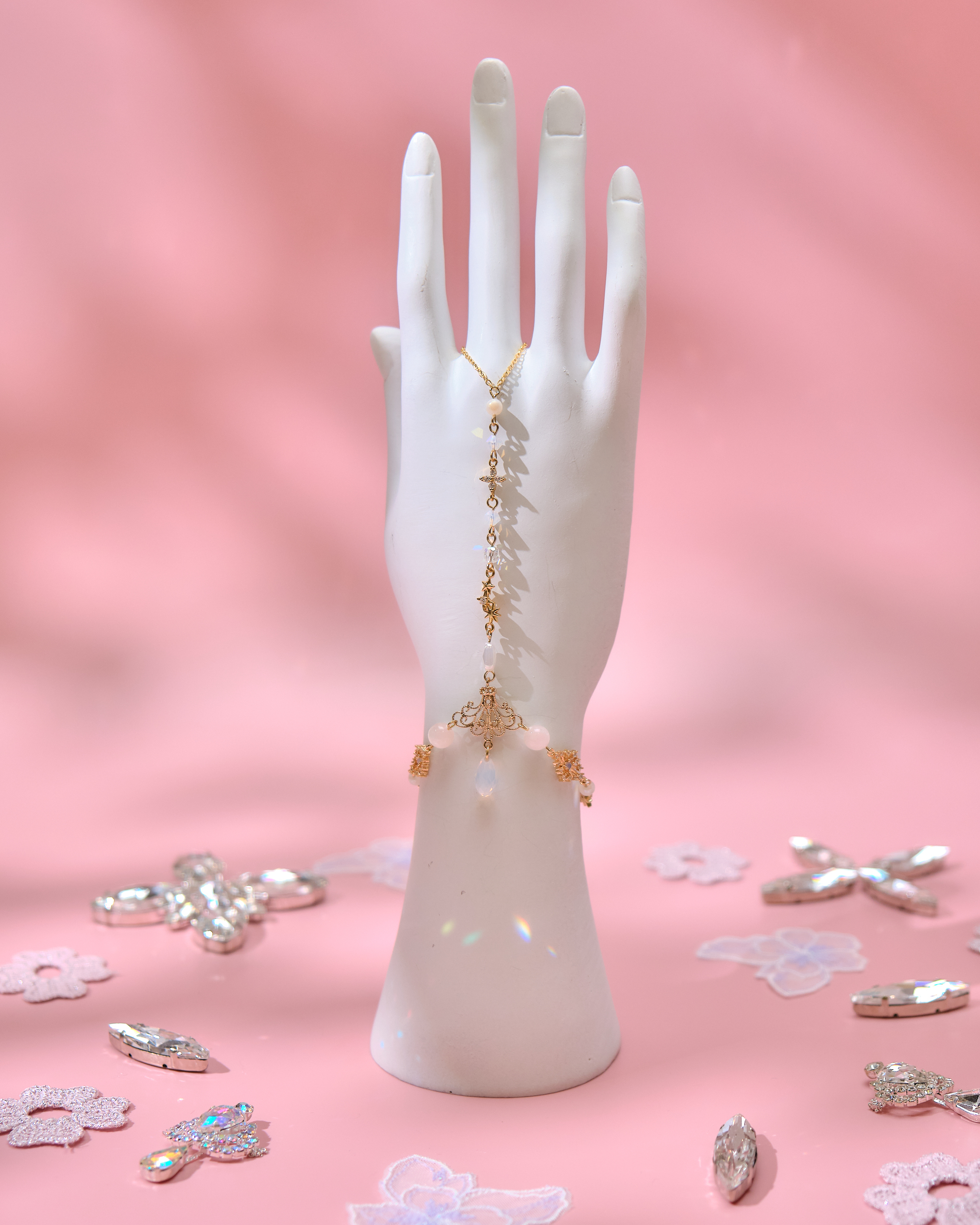 13795 Pastel Floral Drop Slave Bracelet