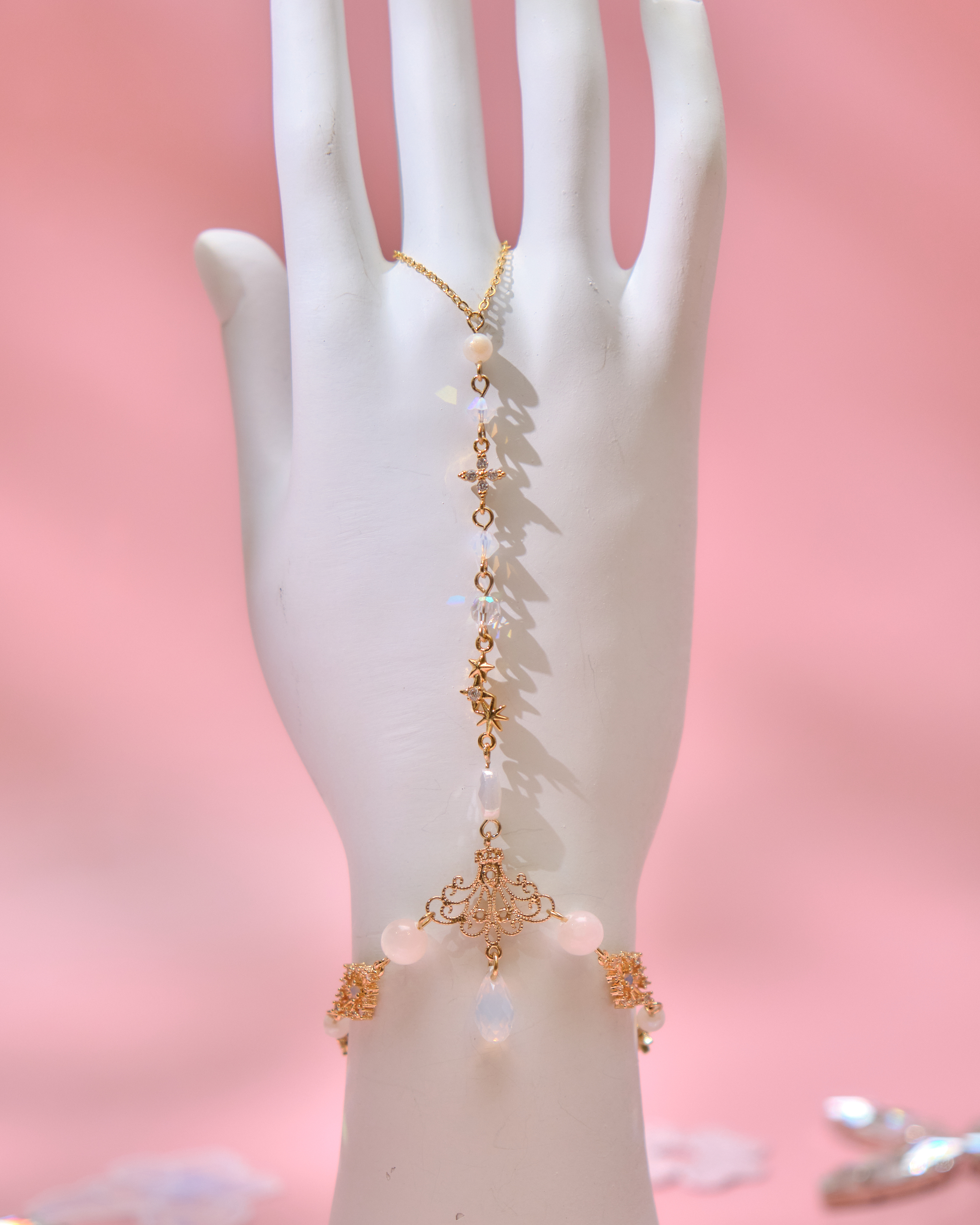 13795 Pastel Floral Drop Slave Bracelet