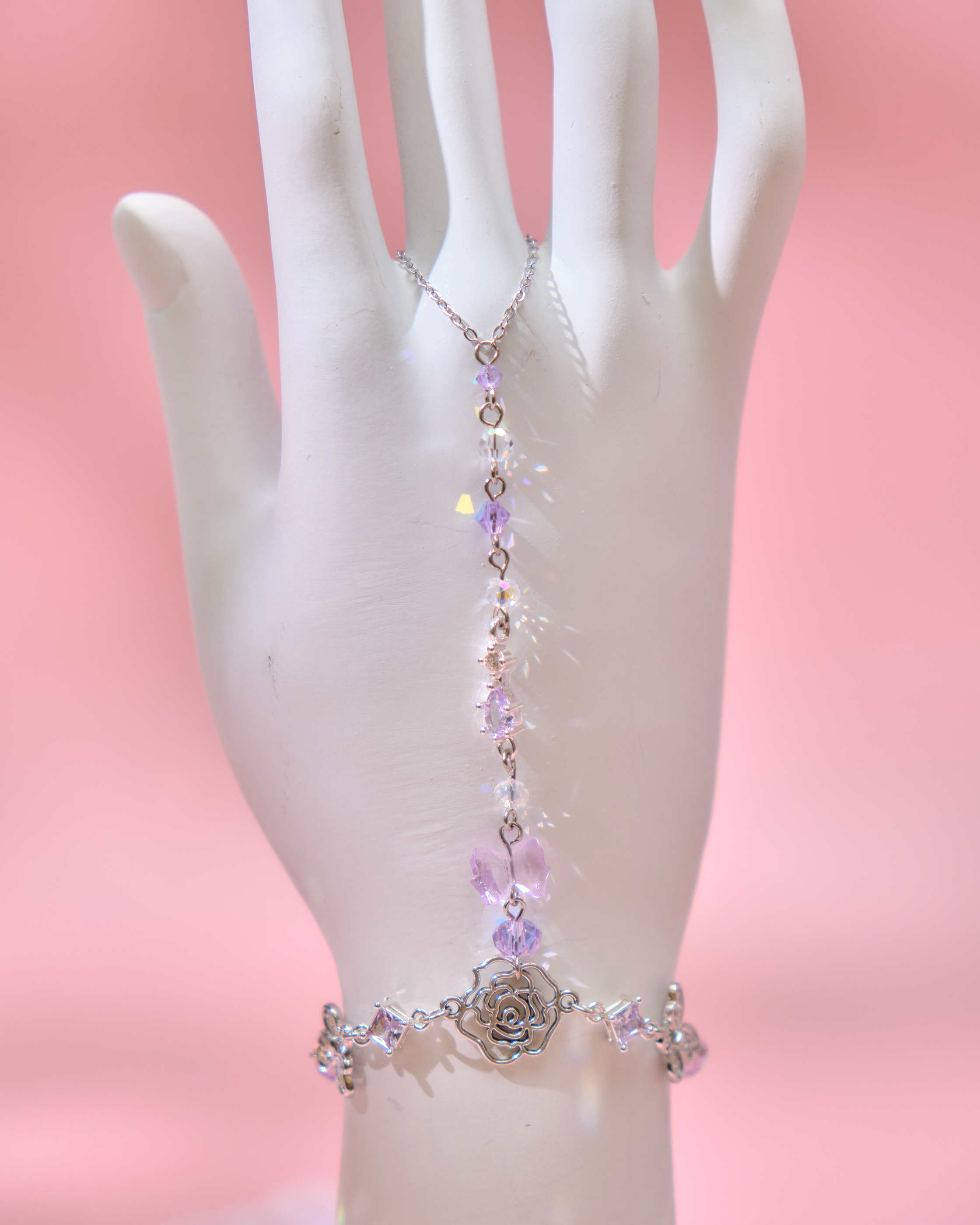 13793 Pastel Floral Drop Slave Bracelet
