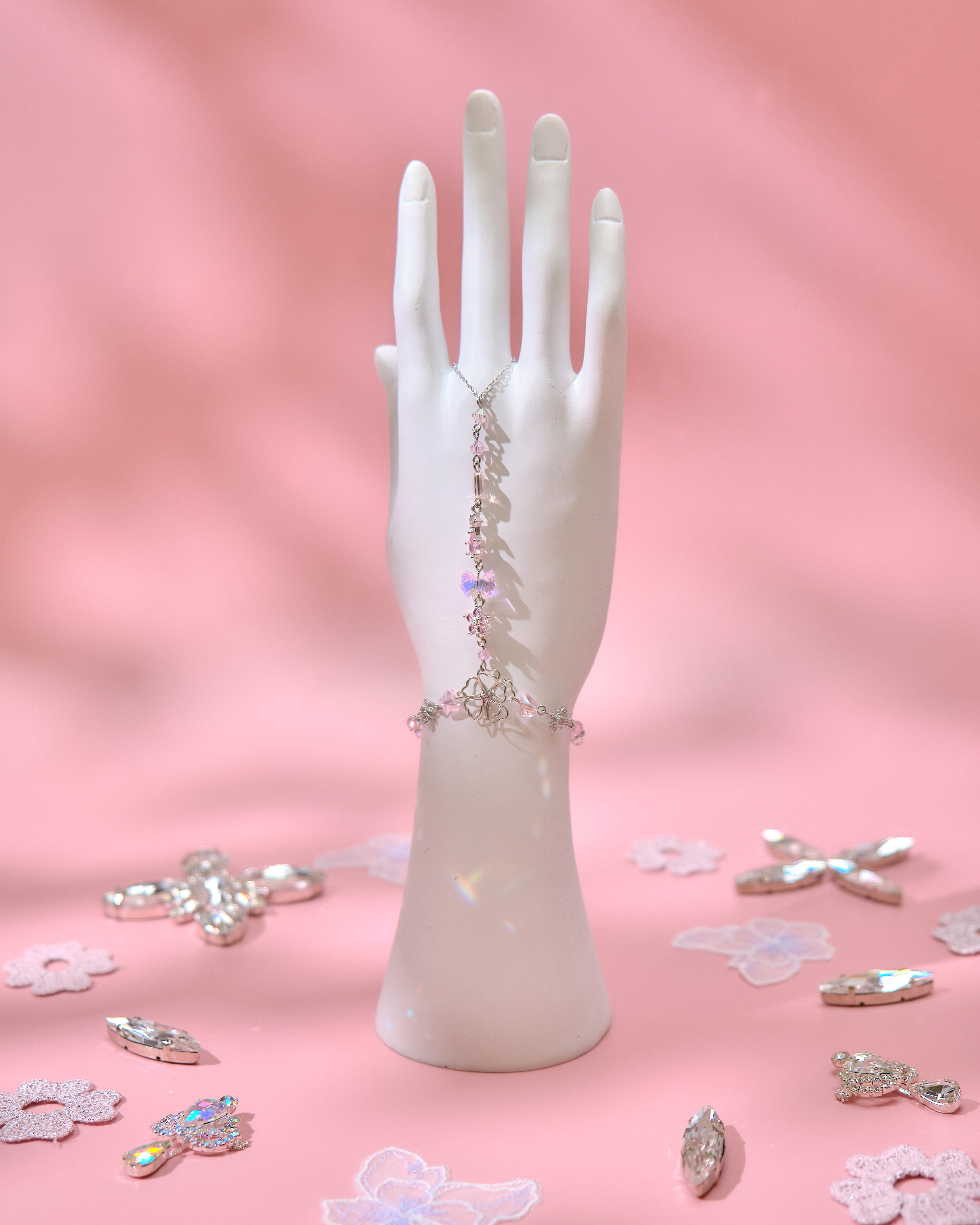 13792 Pastel Floral Drop Slave Bracelet