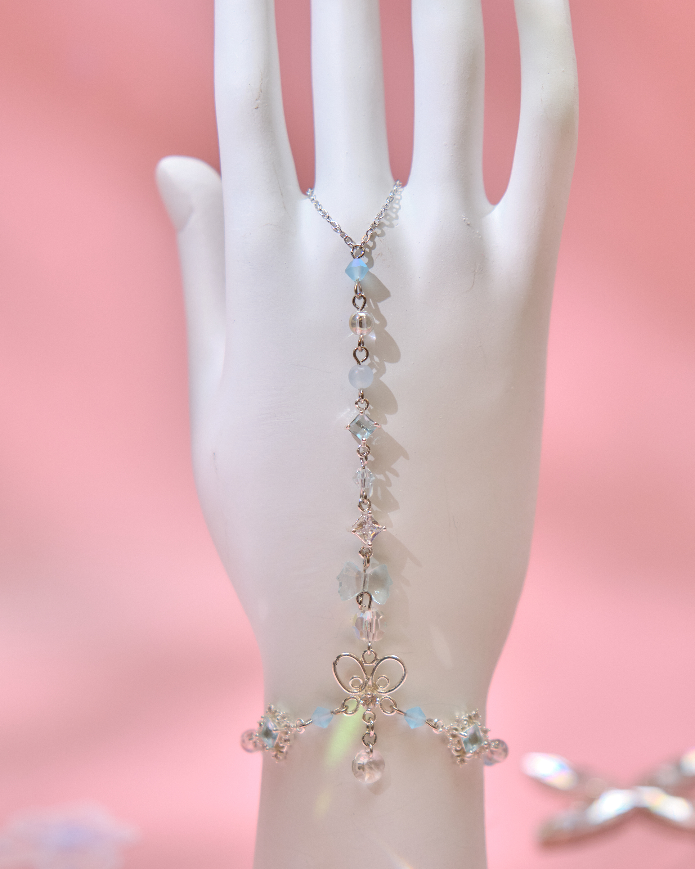 13791 Pastel Floral Drop Slave Bracelet