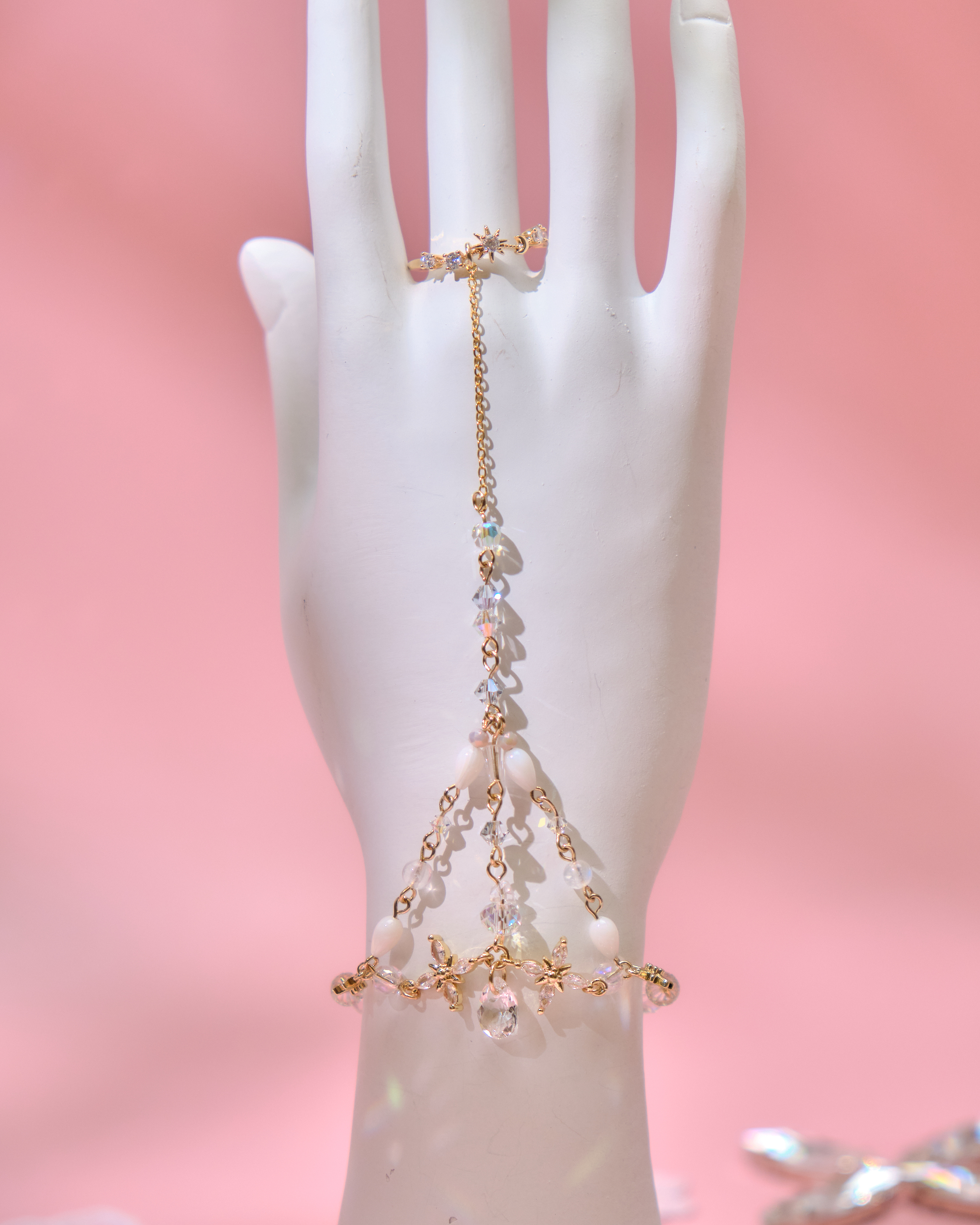 13790 Pastel Floral Drop Slave Bracelet