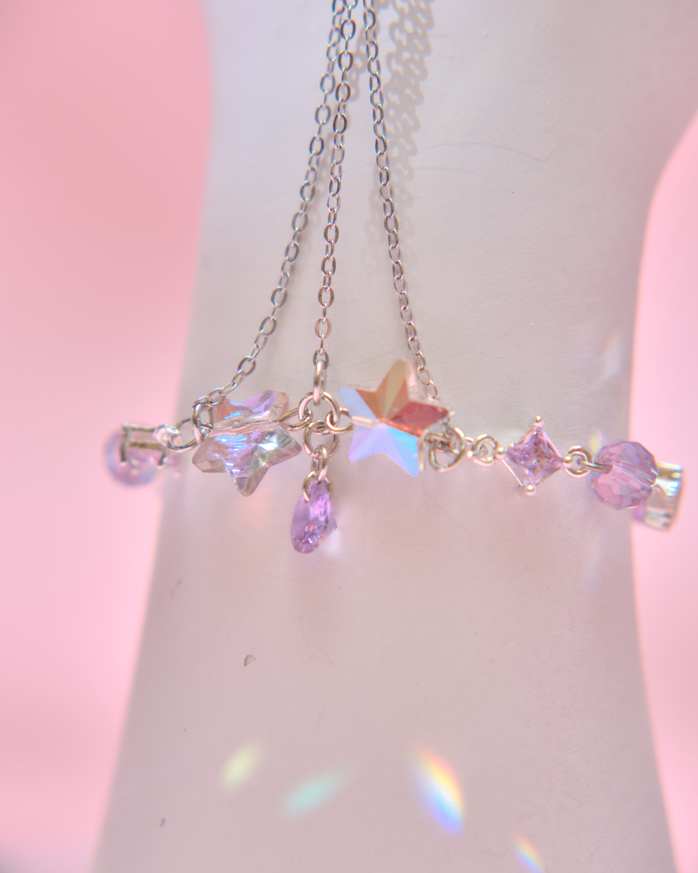 13789 Pastel Floral Drop Slave Bracelet