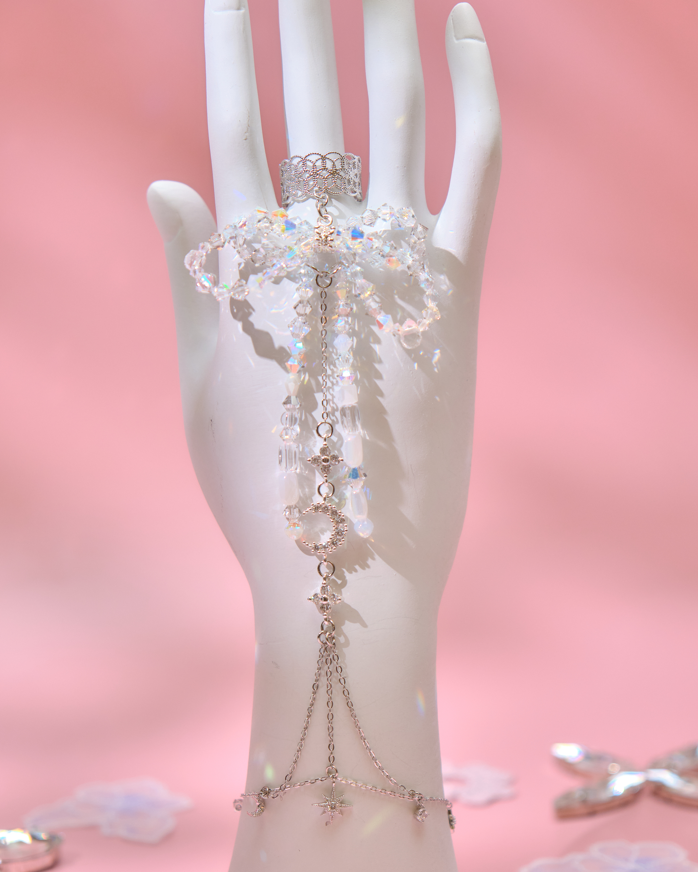 13788 Pastel Floral Drop Slave Bracelet