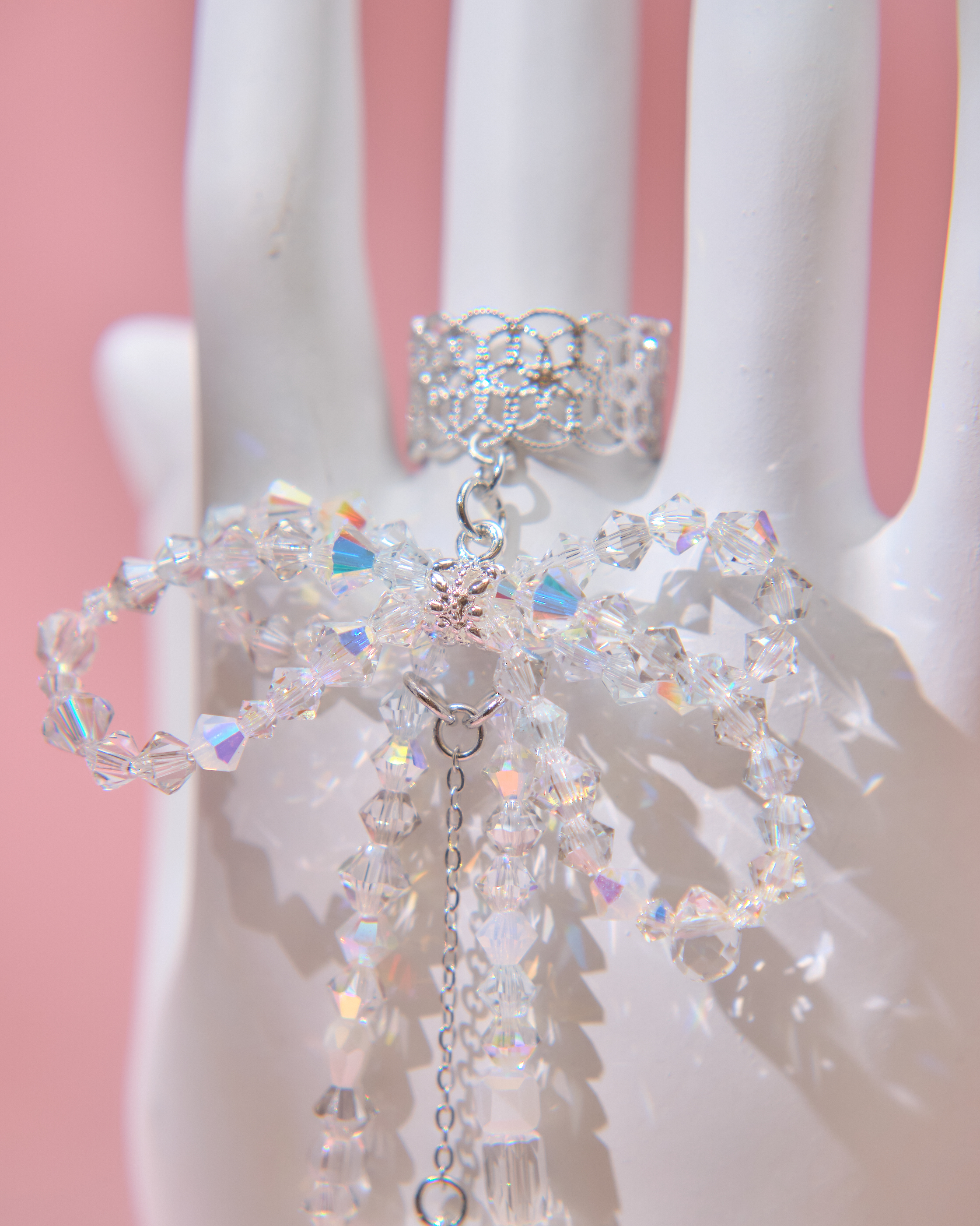 13788 Pastel Floral Drop Slave Bracelet