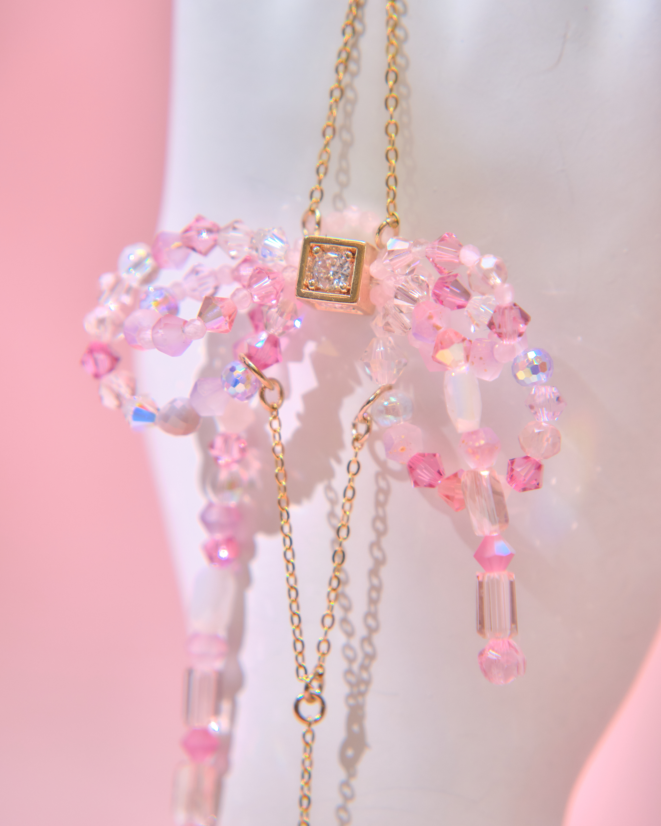 13787 Pastel Floral Drop Slave Bracelet