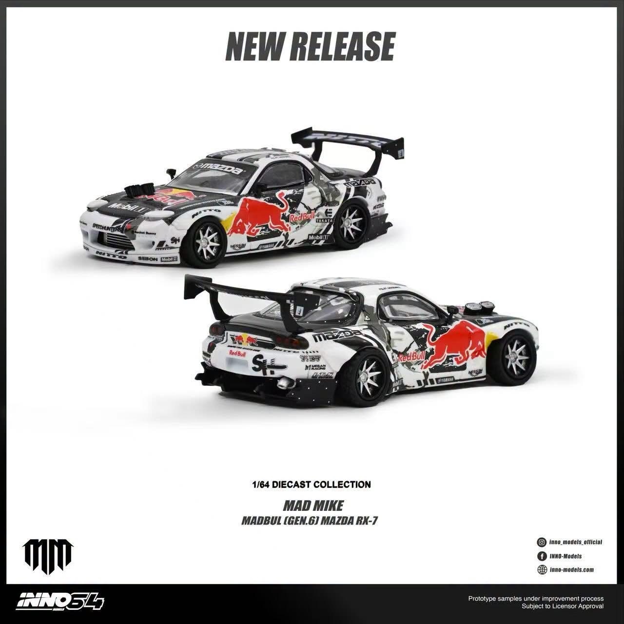 預訂 Pre-order - Inno64 1/64 MAZDA RX-7 MAD MIKE "MADBUL Gen6"