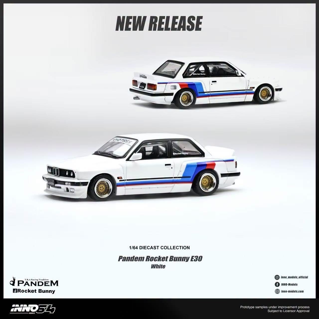 預訂 Pre-order - Inno64 1/64 PANDEM ROCKET BUNNY E30 White