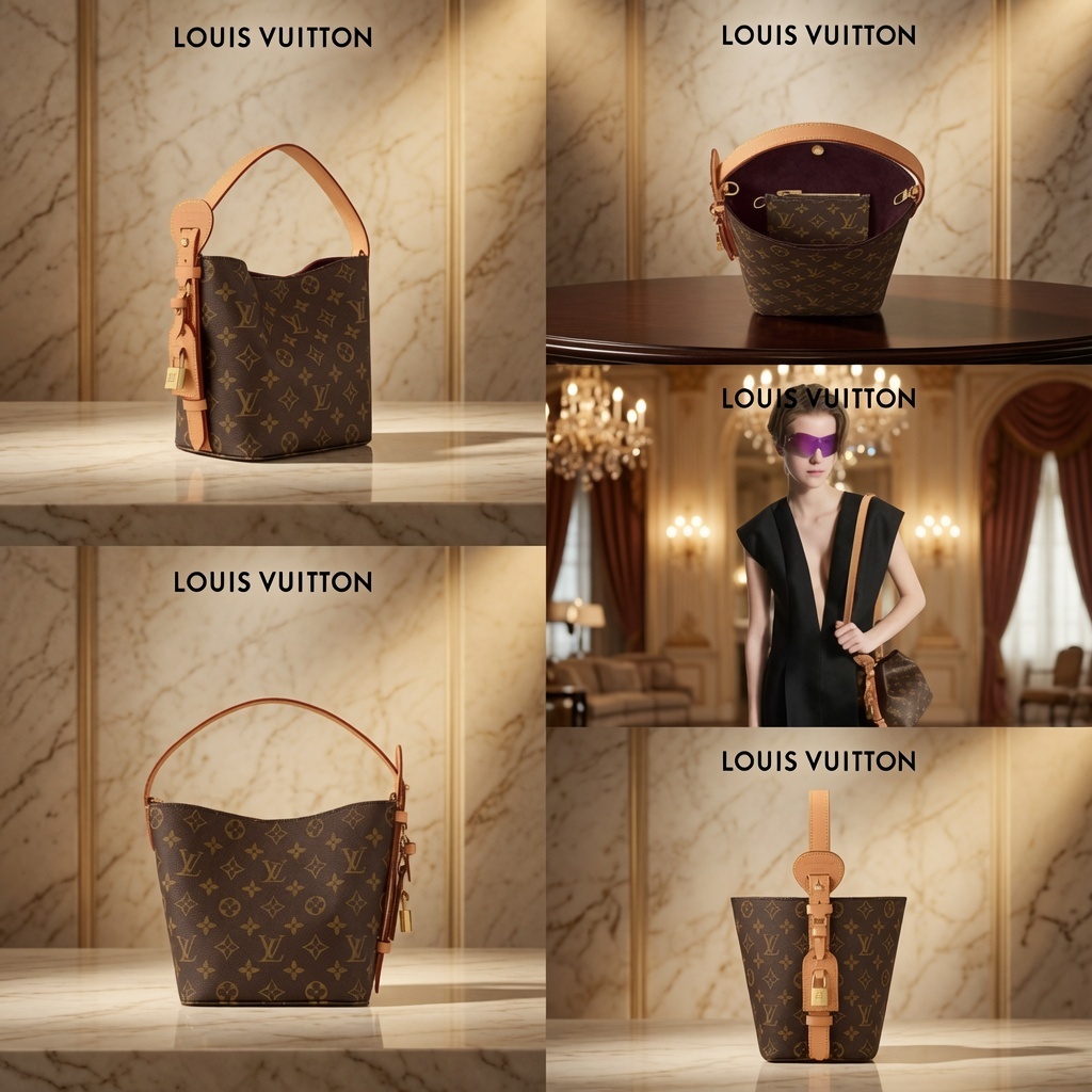 LV All In BB老花水桶包