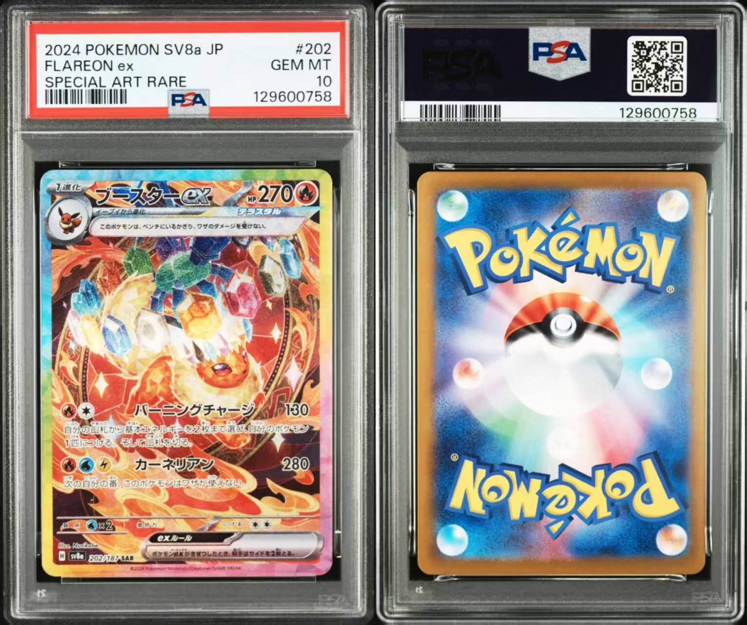 現貨- 【PSA10】日版鈦晶火伊貝卡