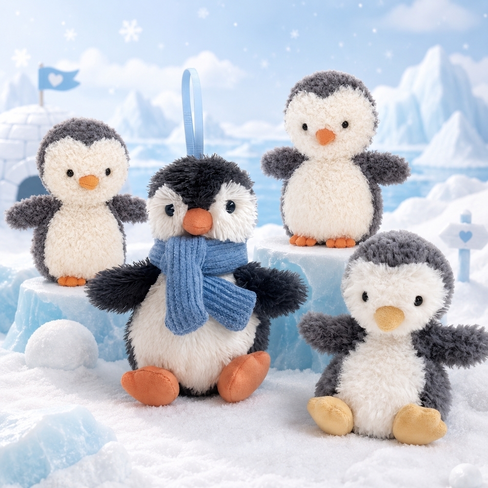 JELLYCAT 北極南極系列 圍巾花生企鵝 冷帽企鵝 玩偶 毛絨掛件