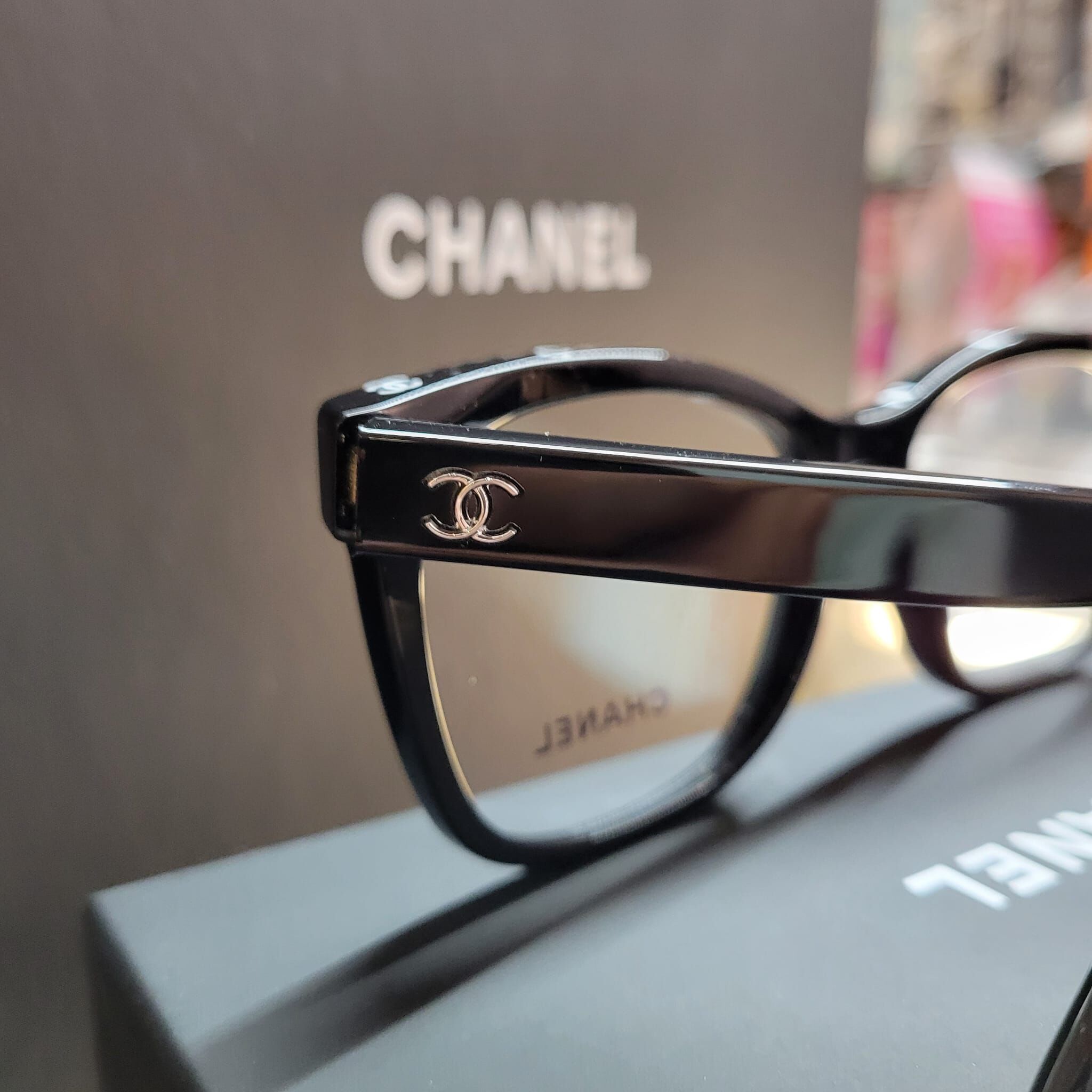 Chanel CH3392平光眼鏡 上面白字logo