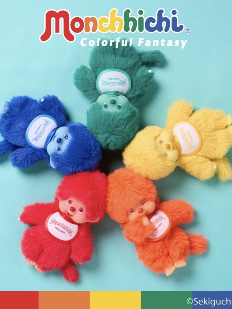 MONCHHICHI 蒙奇奇 彩色系列盲盒 搪膠毛絨公仔包包掛件
