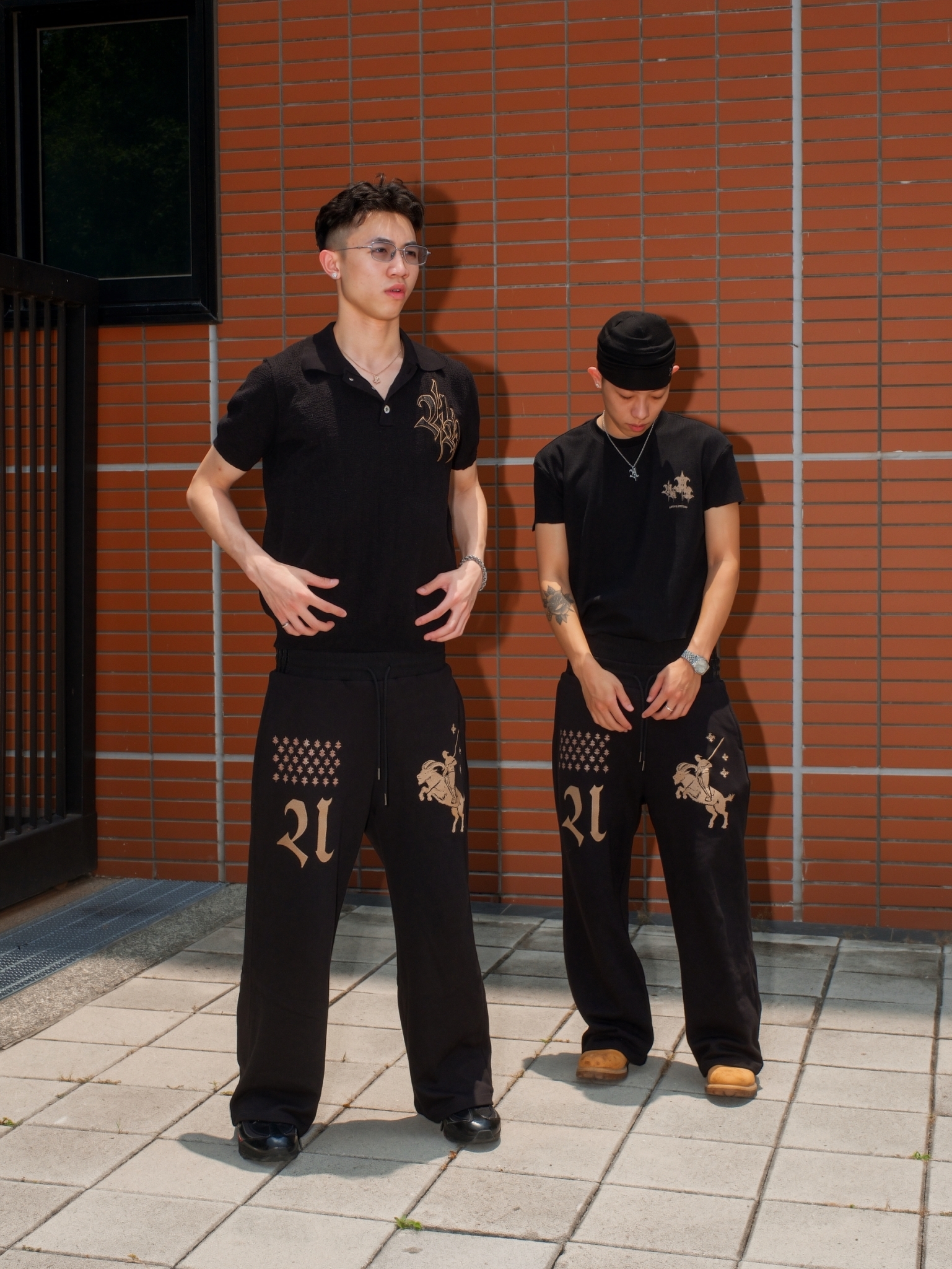 ATONE STUDIO 雙褲頭 皇家Logo 皮革編織 山羊衛褲 DUAL WAIST GOAT SWEATPANTS