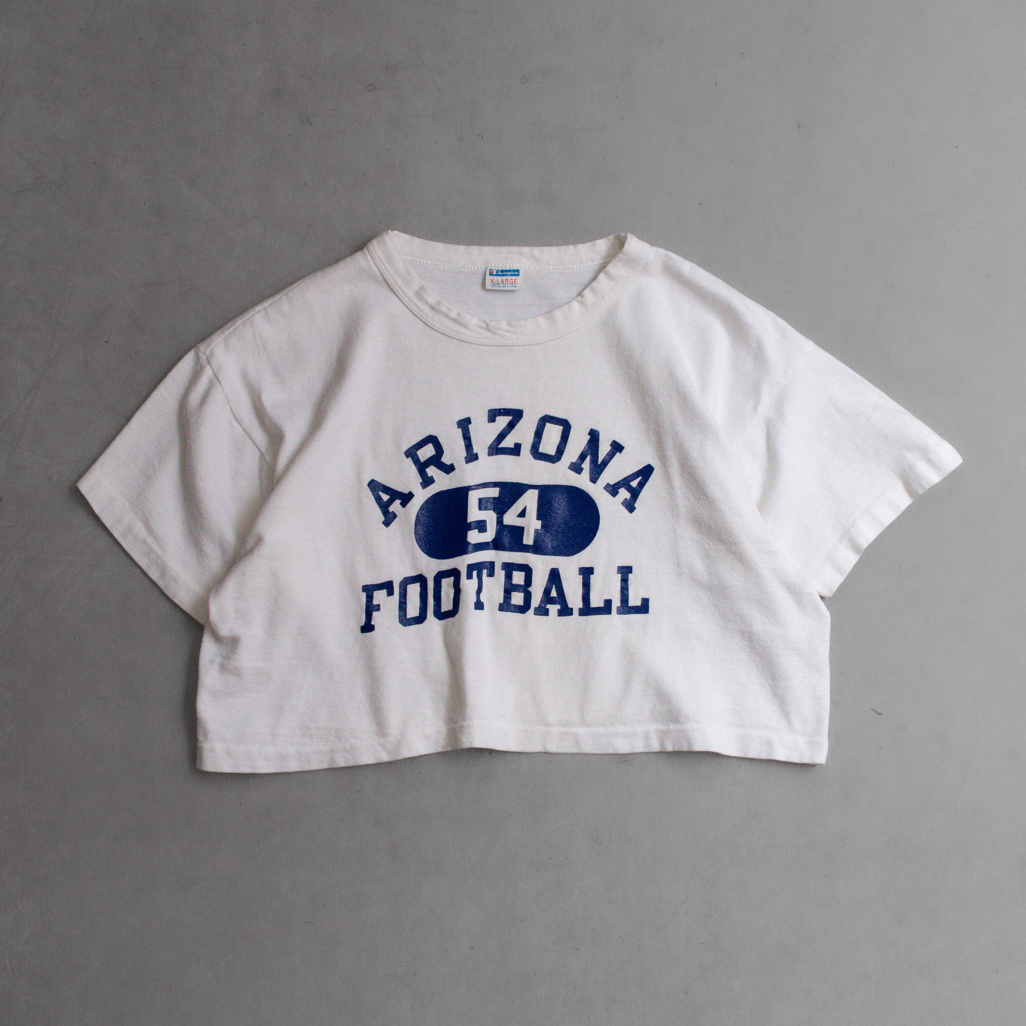70S CHAMPION ARIZONA CROPPED TEE 美國製 白色 大學 校隊 短版 T恤