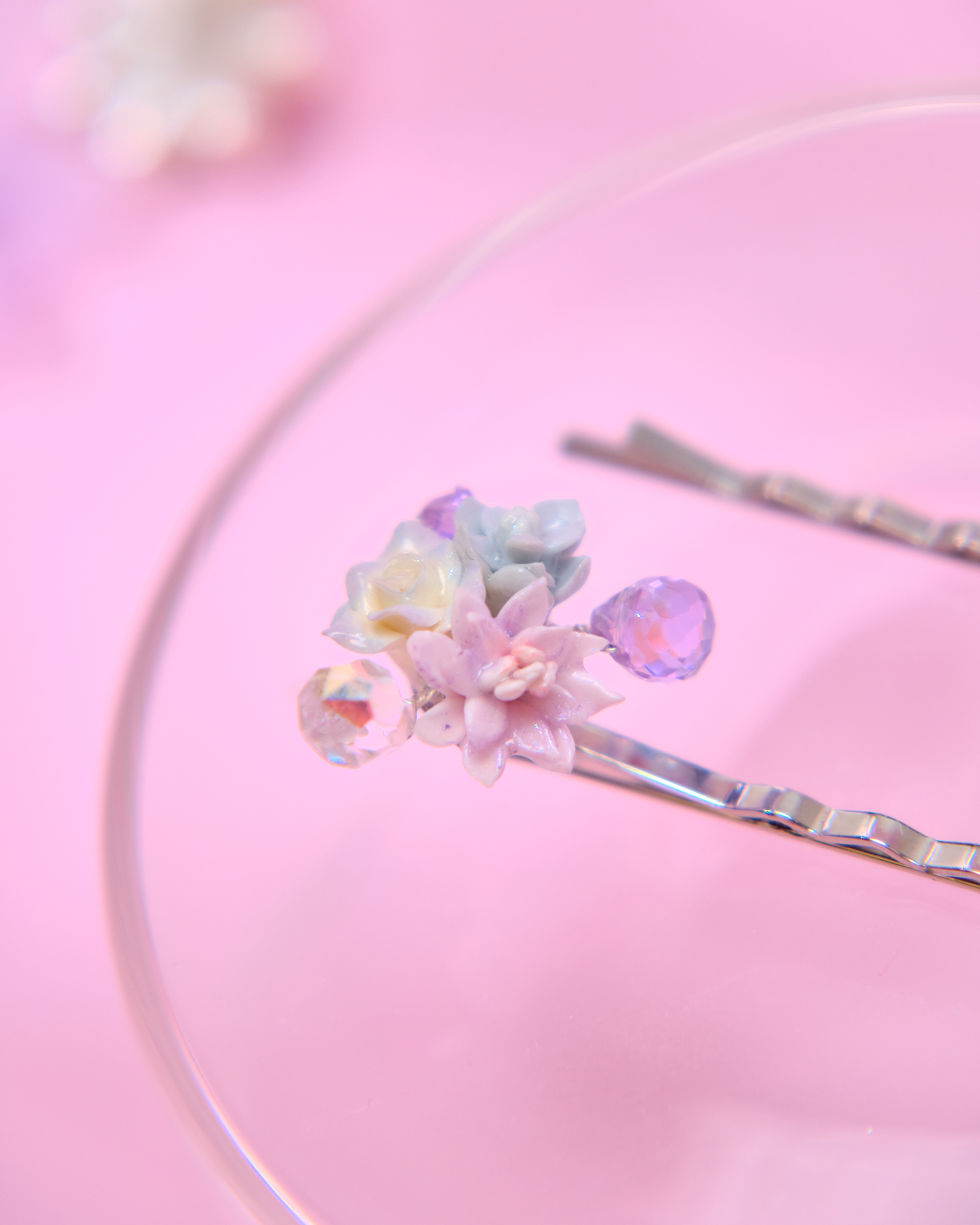 13756 Mini Floral Hair Pin Duo Set